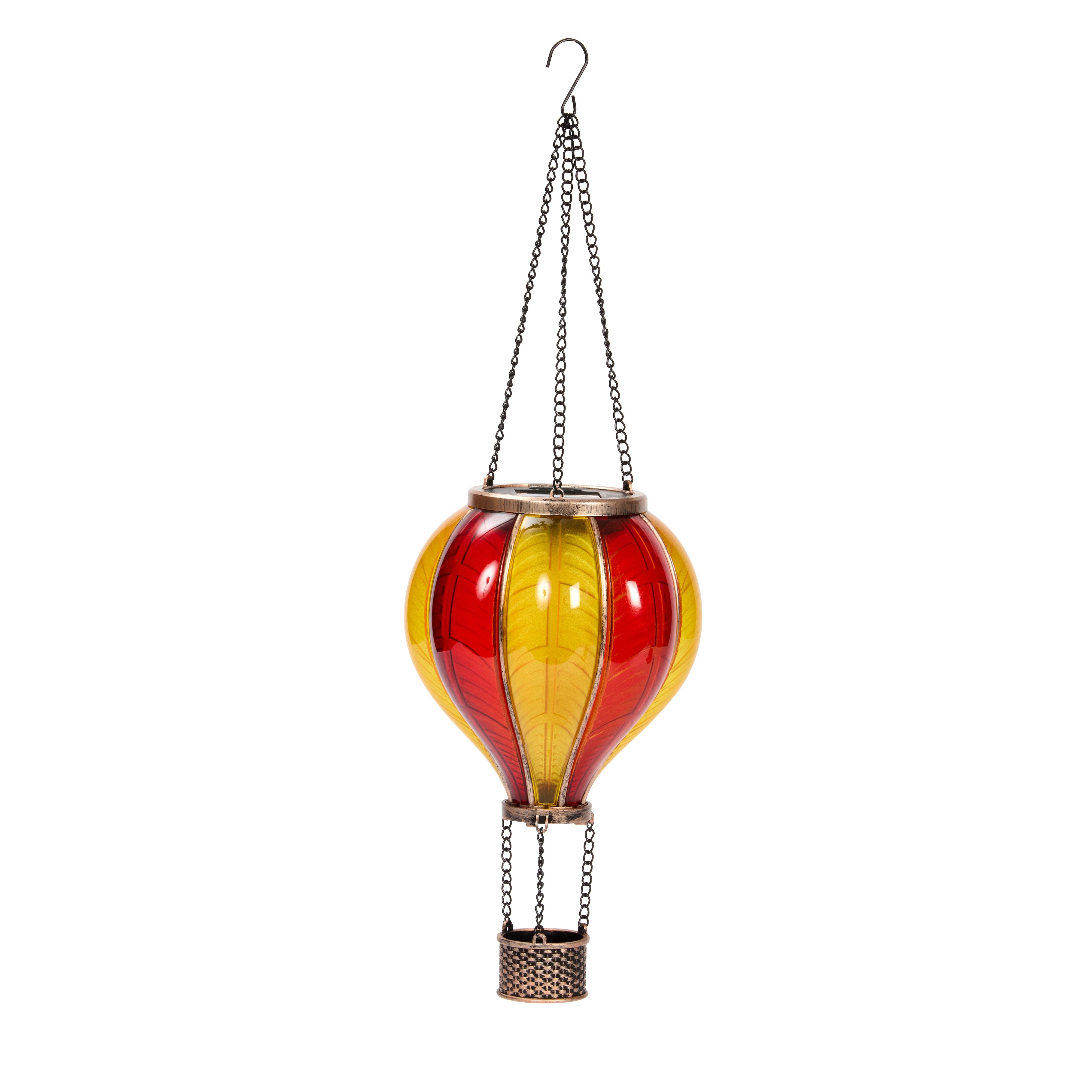 Smart Solar Orange & Red Plastic Solar-powered Outdoor LED Medium Decorative light