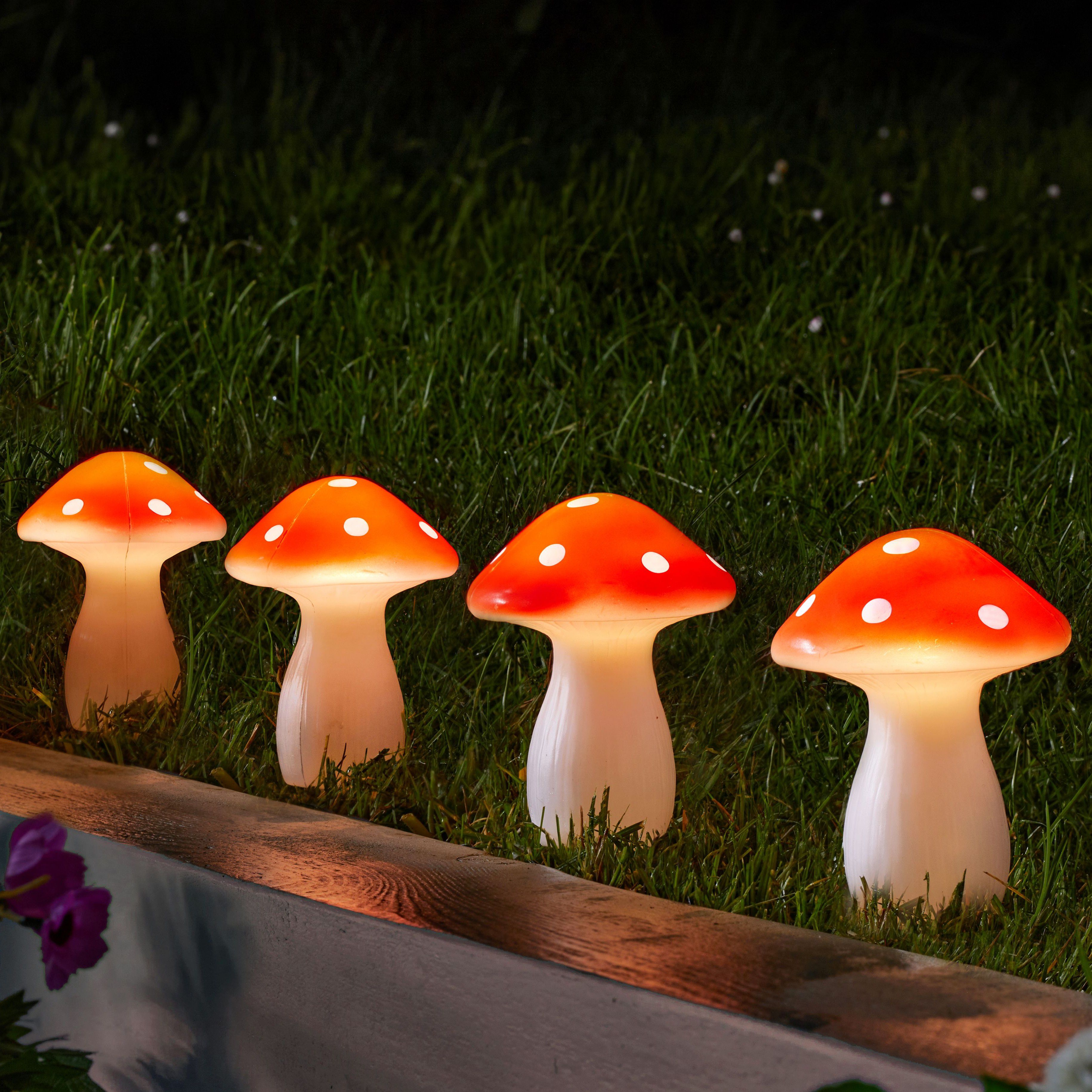 Solar Garden Lights, New Solar Mushroom Lights with 8 Crack Mushrooms, Outdoor Landscape Lighting, Colorful Garden Decorative Lights, IP65 Waterproof