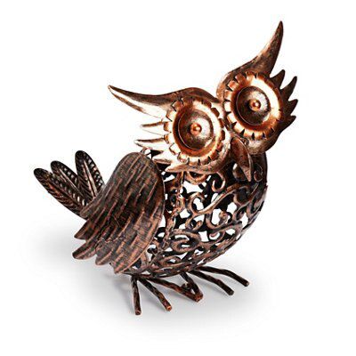Smart Solar Rustic brown Silhouette owl 