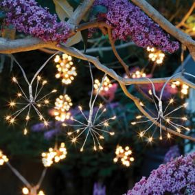 Smart Solar Starburst Solar-powered Warm white 10 LED Outdoor String lights