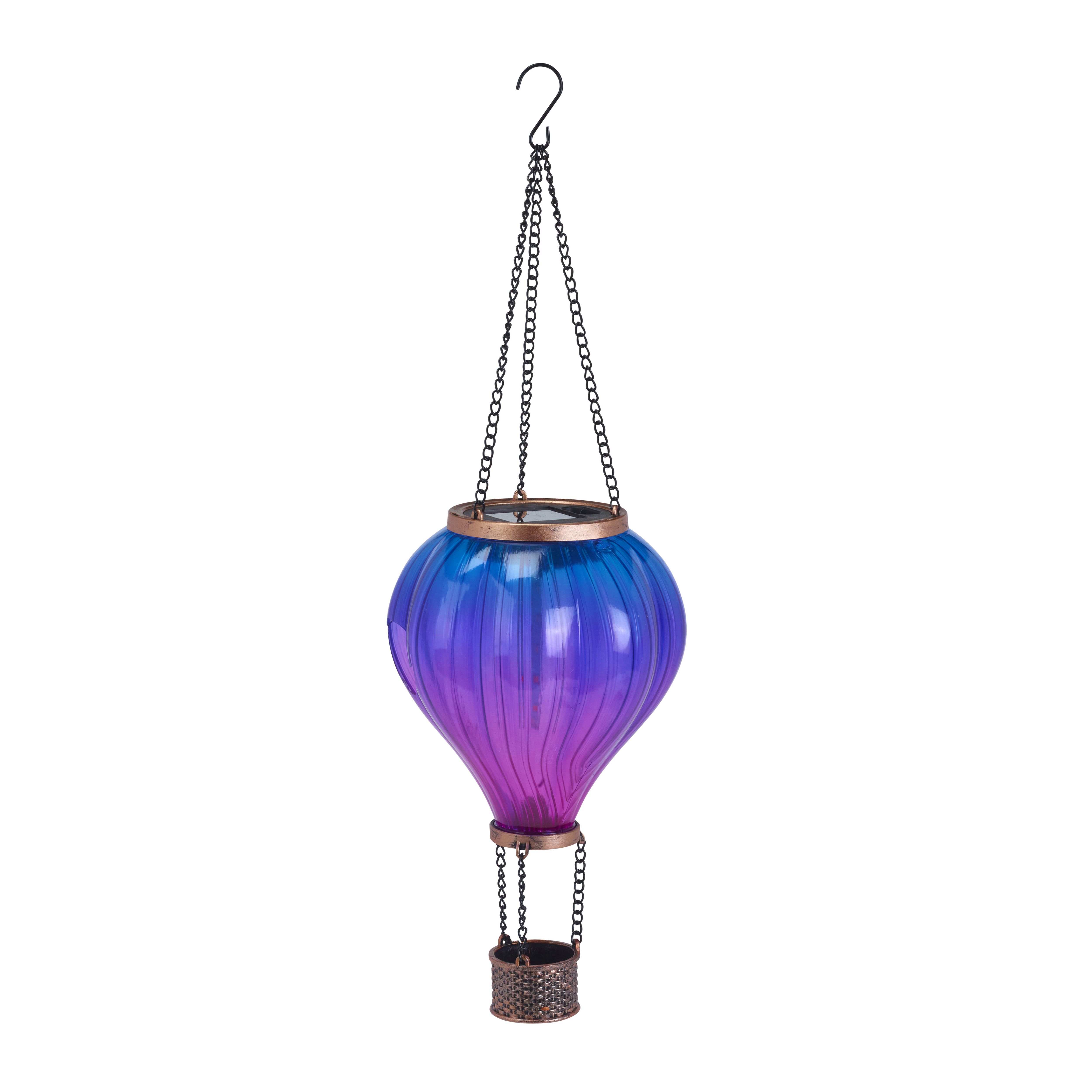 Smart Solar Twilight Metal & plastic Solar-powered Outdoor Integrated LED Medium Balloon Hanging lantern