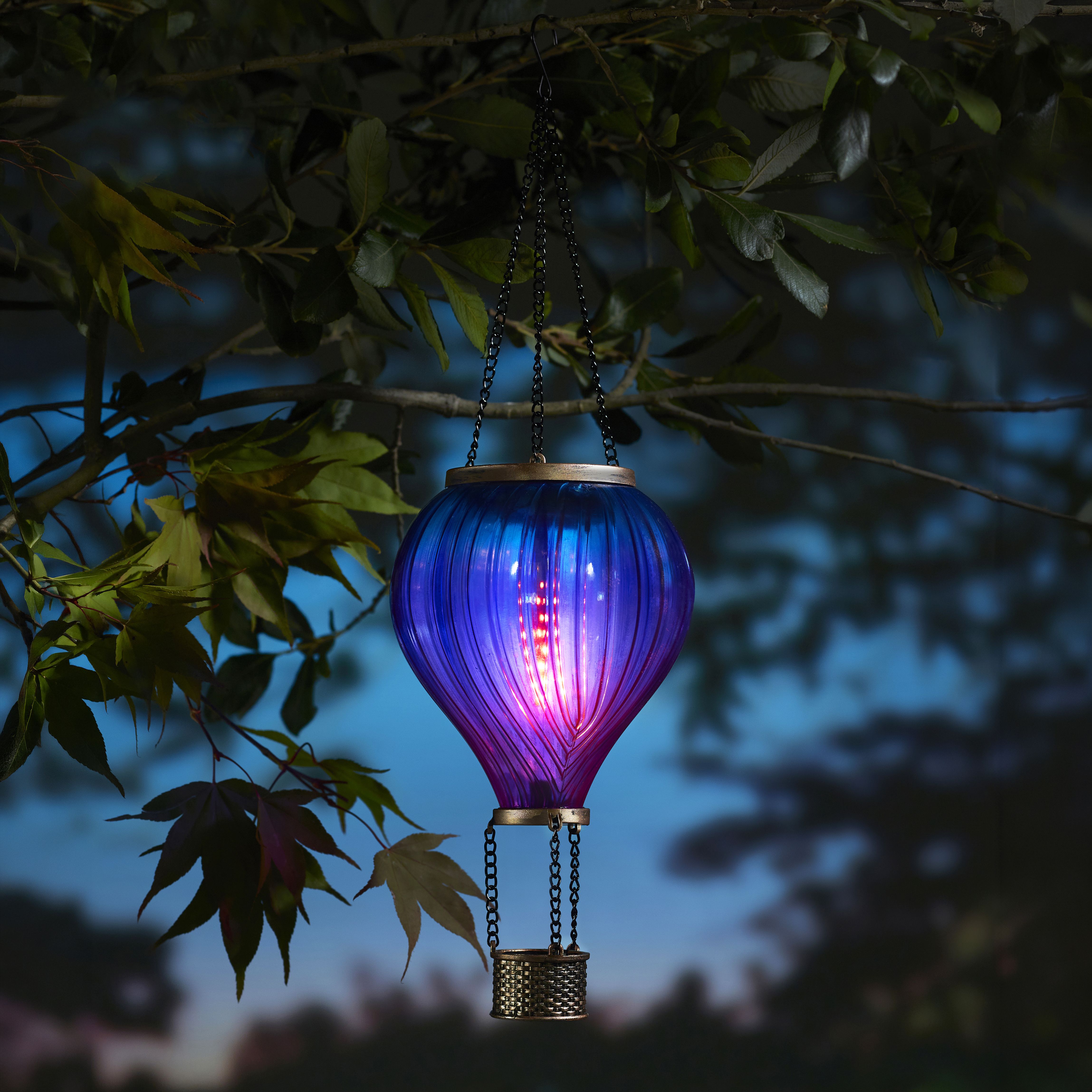 Smart Solar Twilight Metal & plastic Solar-powered Outdoor Integrated LED Medium Balloon Hanging lantern