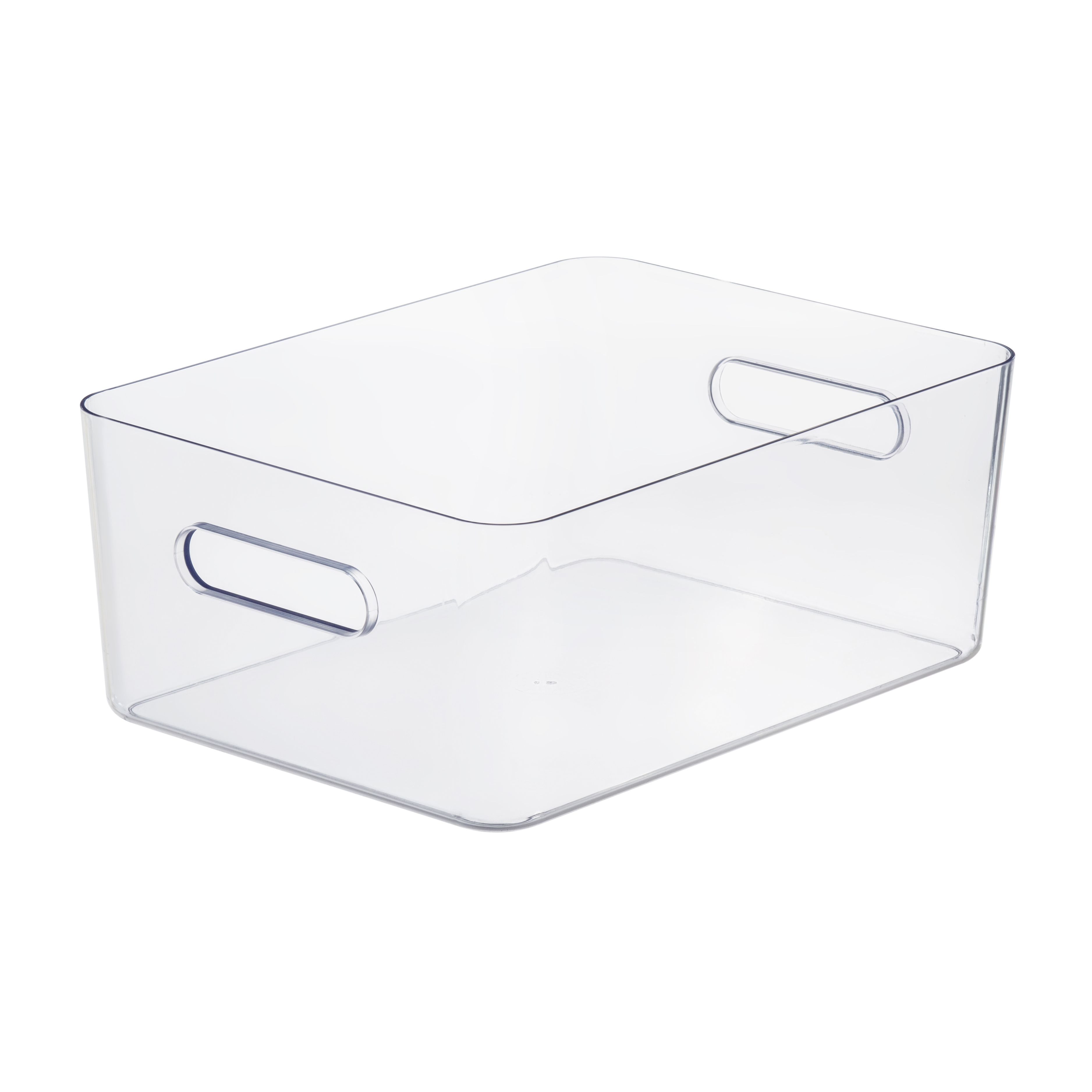 SmartStore Compact Transparent Plastic Stackable Storage crate (H)15.5cm (W)28.7cm (D)41cm