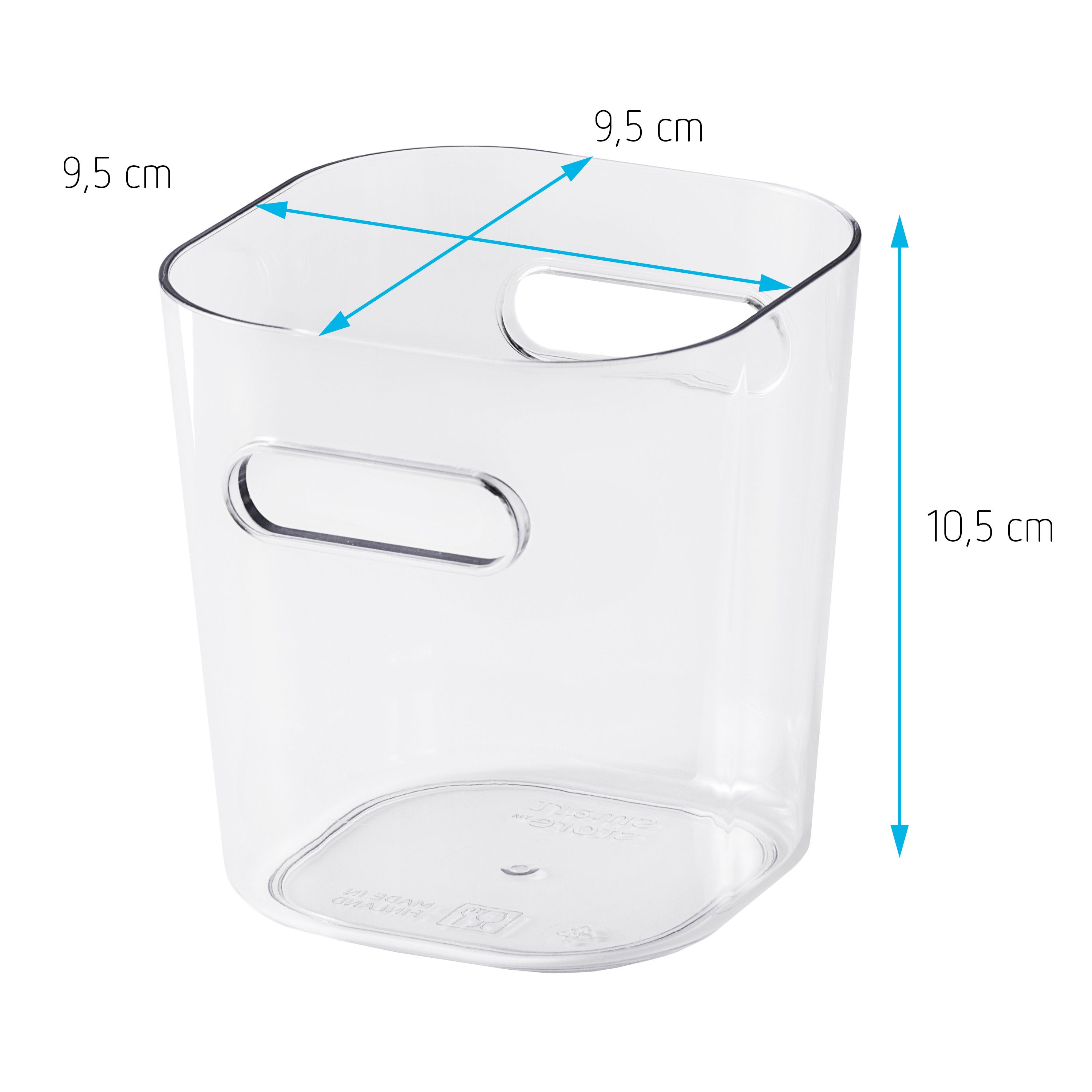 SmartStore Compact Transparent Plastic Stackable Storage crate (H)1cm (W)9.3cm (D)9.6cm