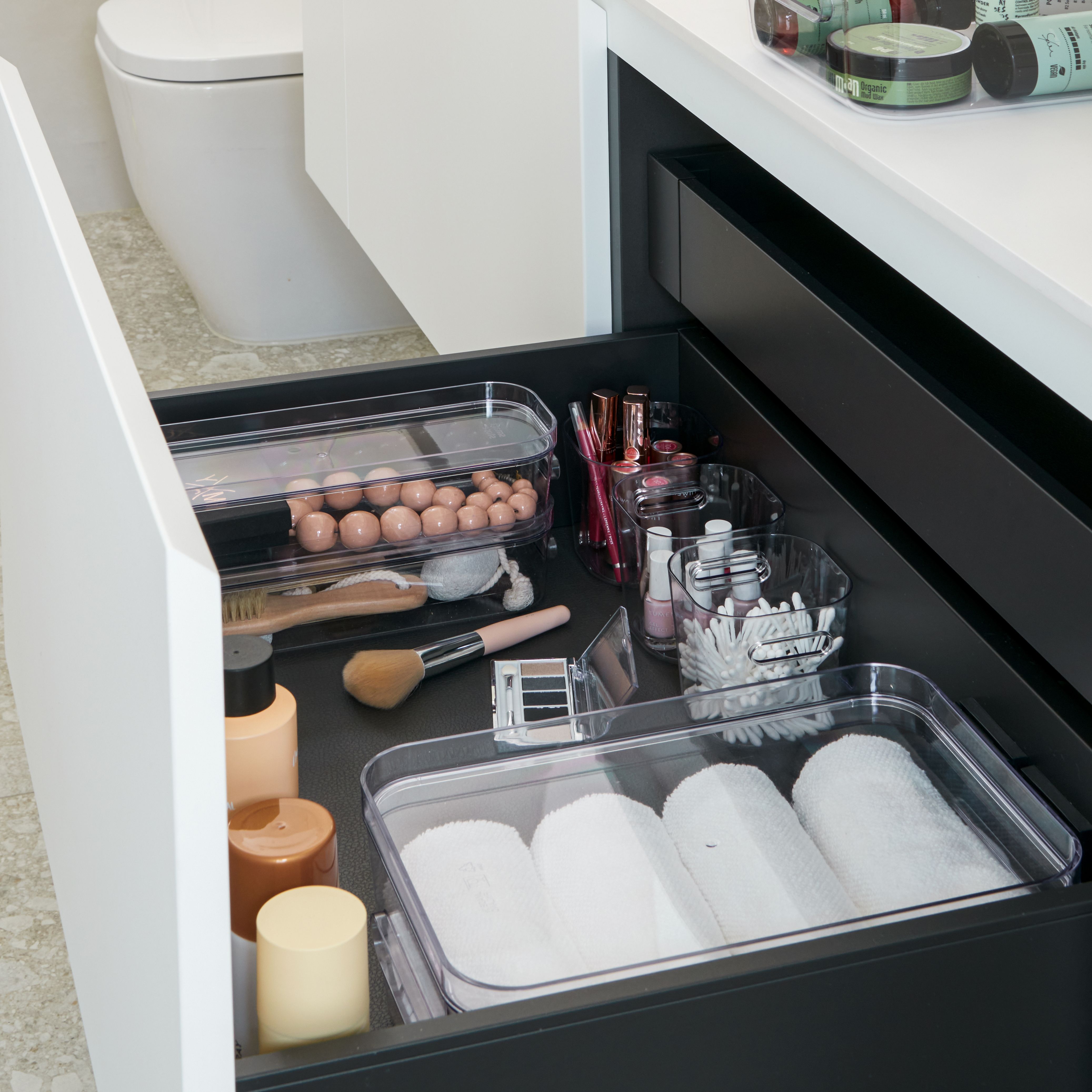 SmartStore Compact Transparent Plastic Stackable Storage crate (H)1cm (W)9.3cm (D)9.6cm