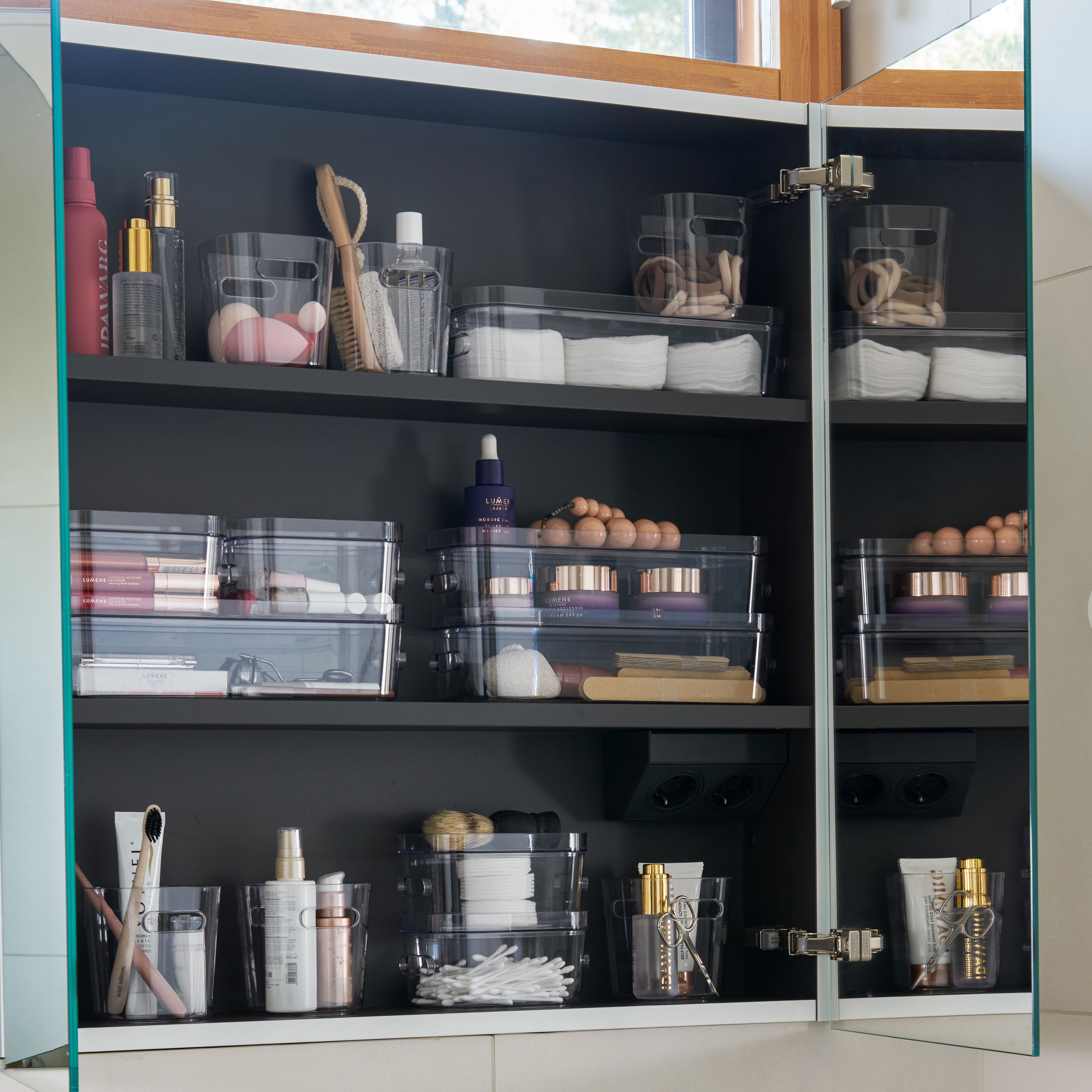 SmartStore Compact Transparent Plastic Stackable Storage crate (H)1cm (W)9.3cm (D)9.6cm