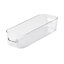 SmartStore Compact Transparent Plastic Stackable Storage crate (H)6cm (W)9.3cm (D)28.8cm