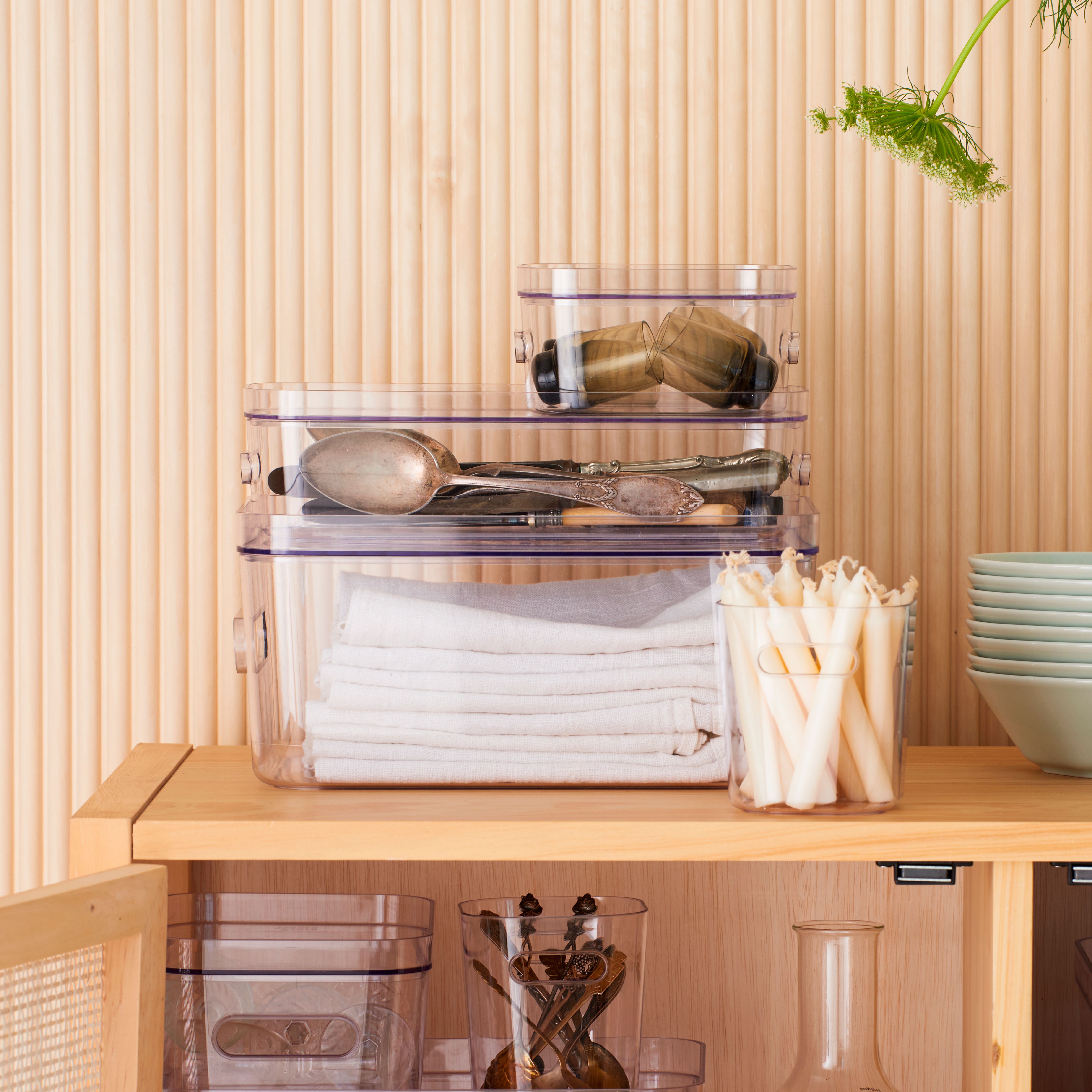 SmartStore Compact Transparent Plastic Stackable Storage crate (H)6cm ...