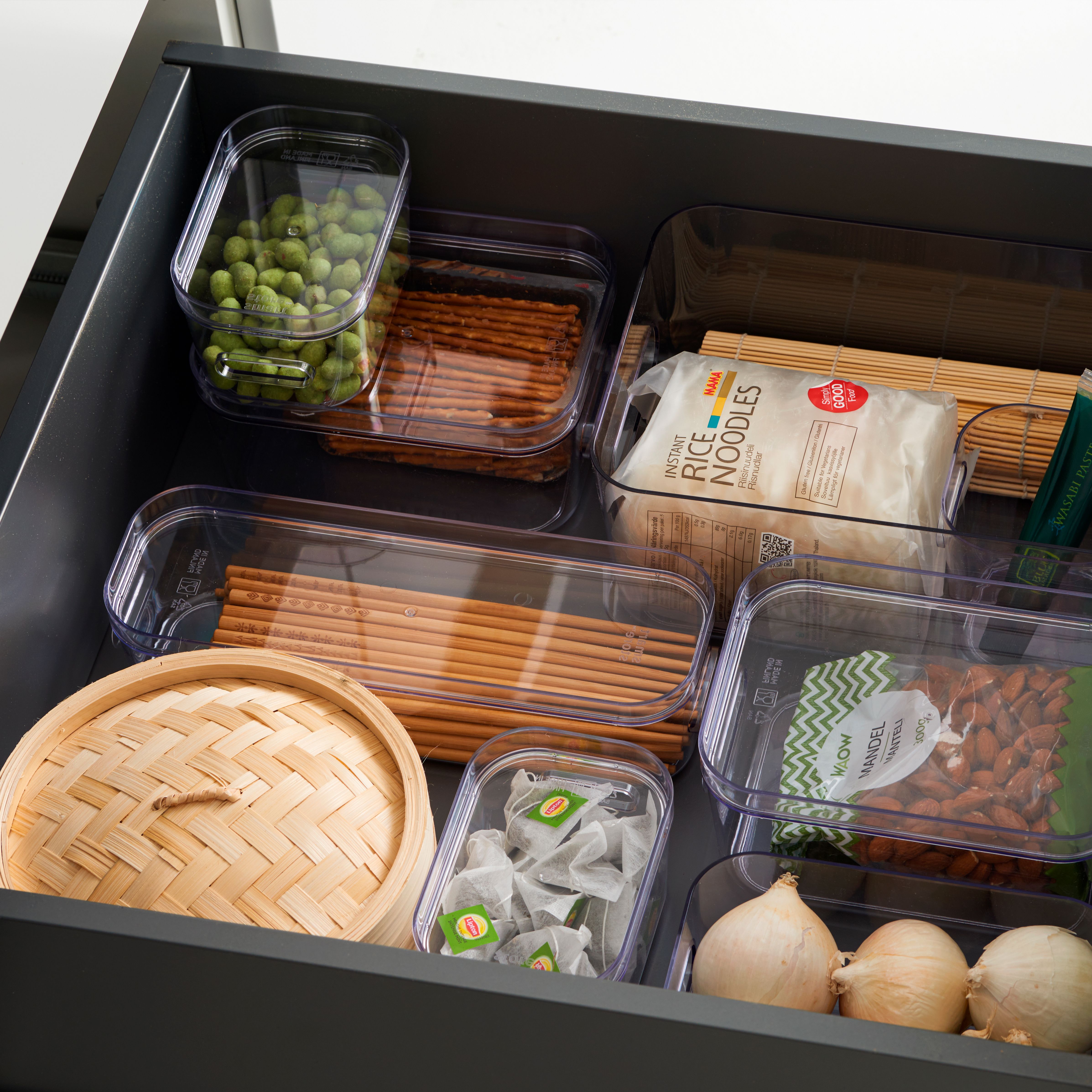 SmartStore Compact Transparent Plastic Stackable Storage crate (H)7.5cm (W)14cm (D)20cm