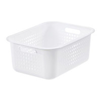 SmartStore Nordic White Plastic Stackable Storage basket (H)15cm (W)28cm (D)37cm