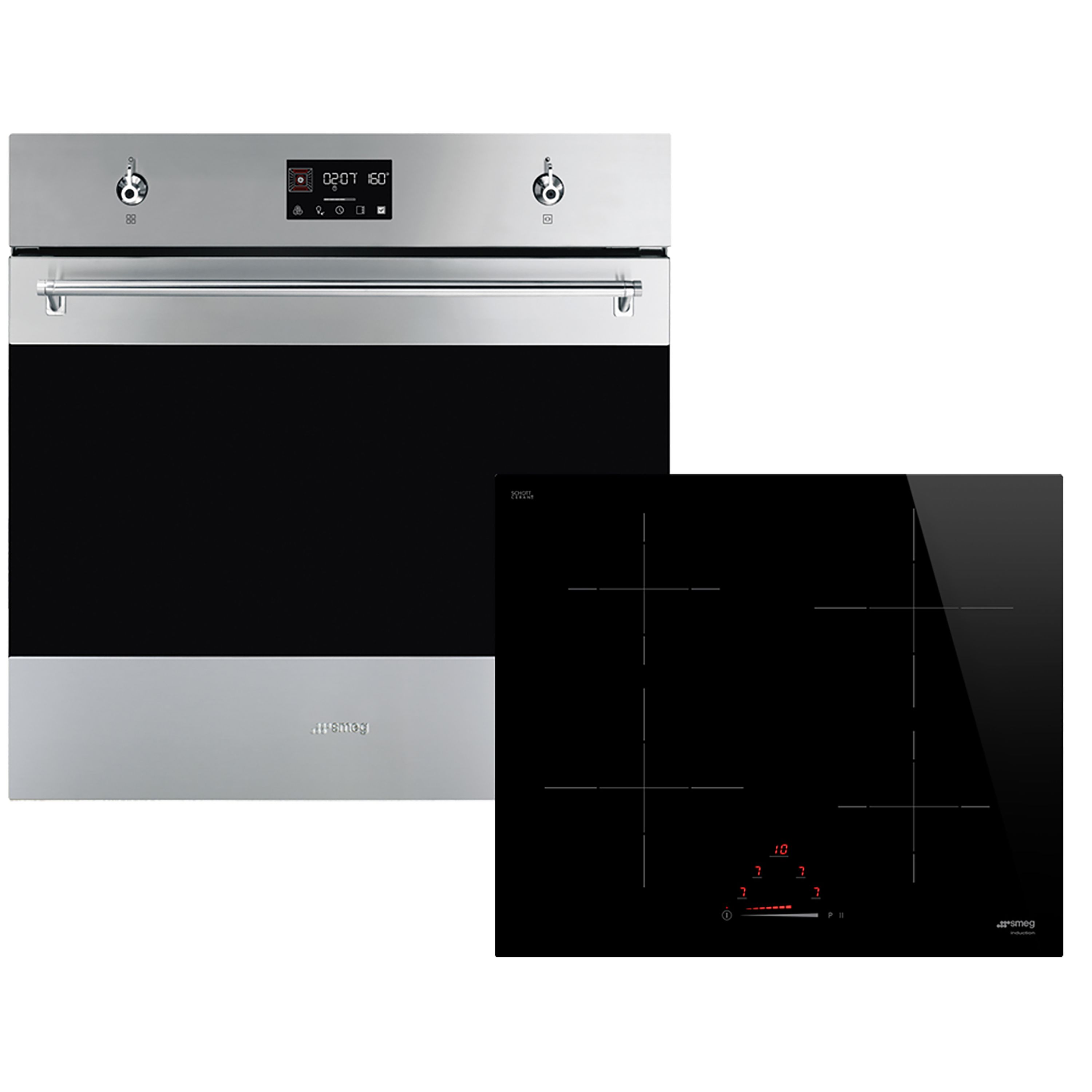 Smeg AOSF6390I3_SSB Builtin Single Multifunction oven & induction hob pack Stainless steel