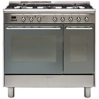 Smeg CG92PX9 Freestanding Electric & gas Range cooker with Gas Hob