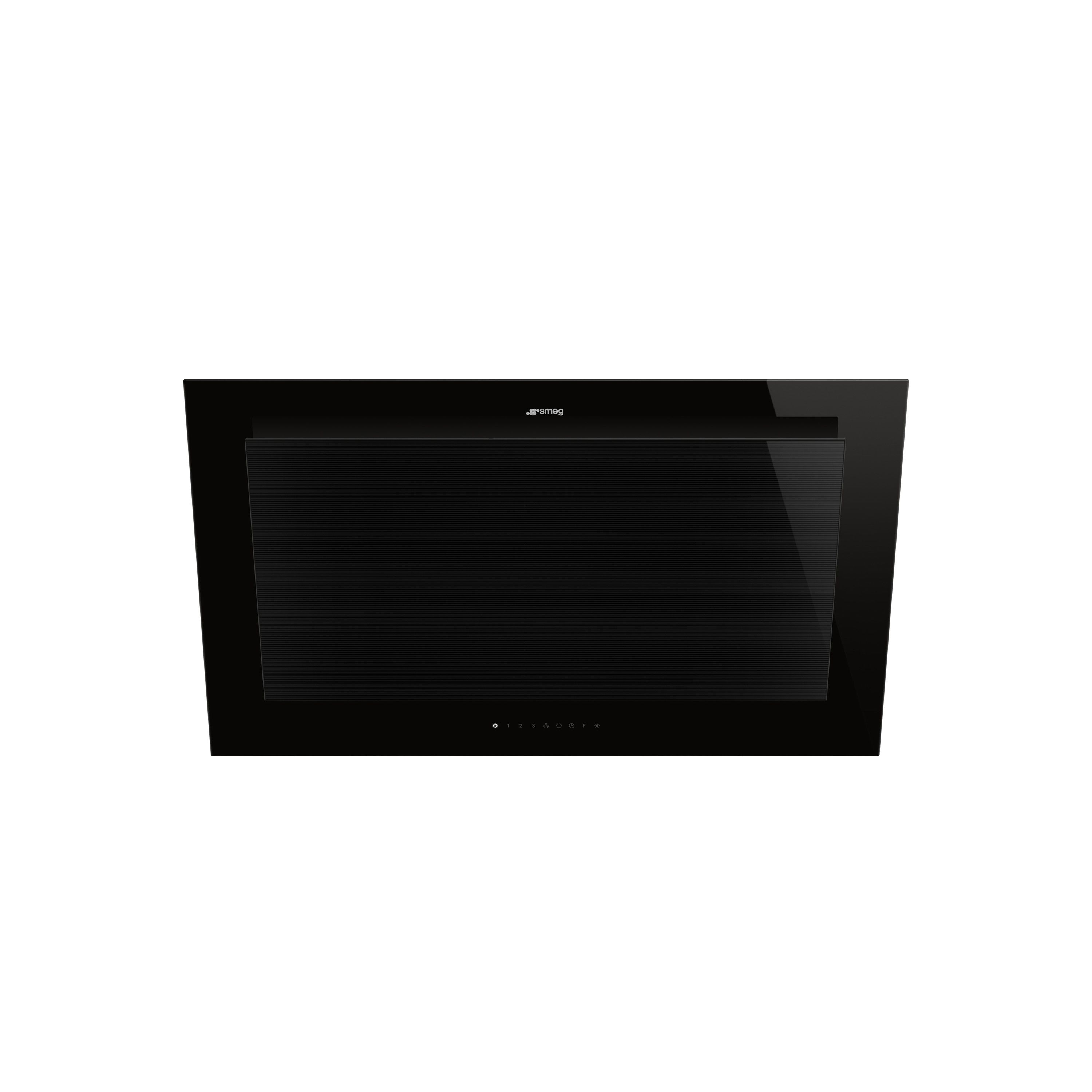 Smeg Linea KV194B3_BK Glass & metal Chimney Cooker hood (W)89.5cm - Black