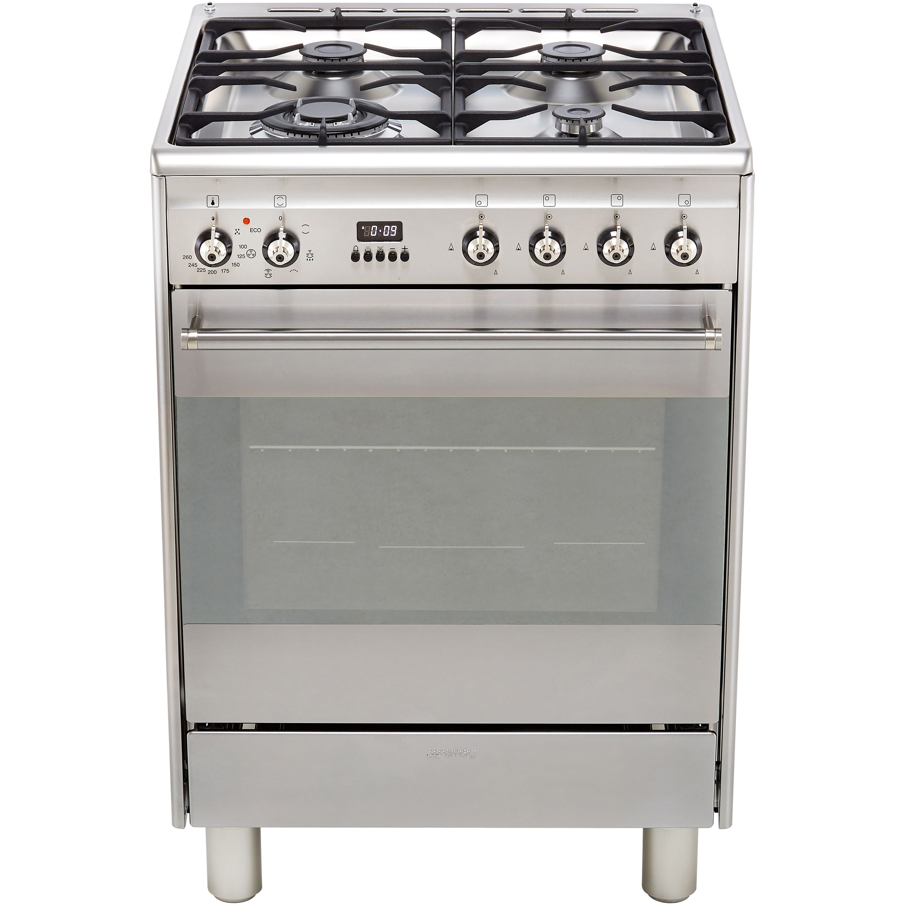 Smeg SUK61MX9 60cm Single Electric & gas Cooker with Gas Hob