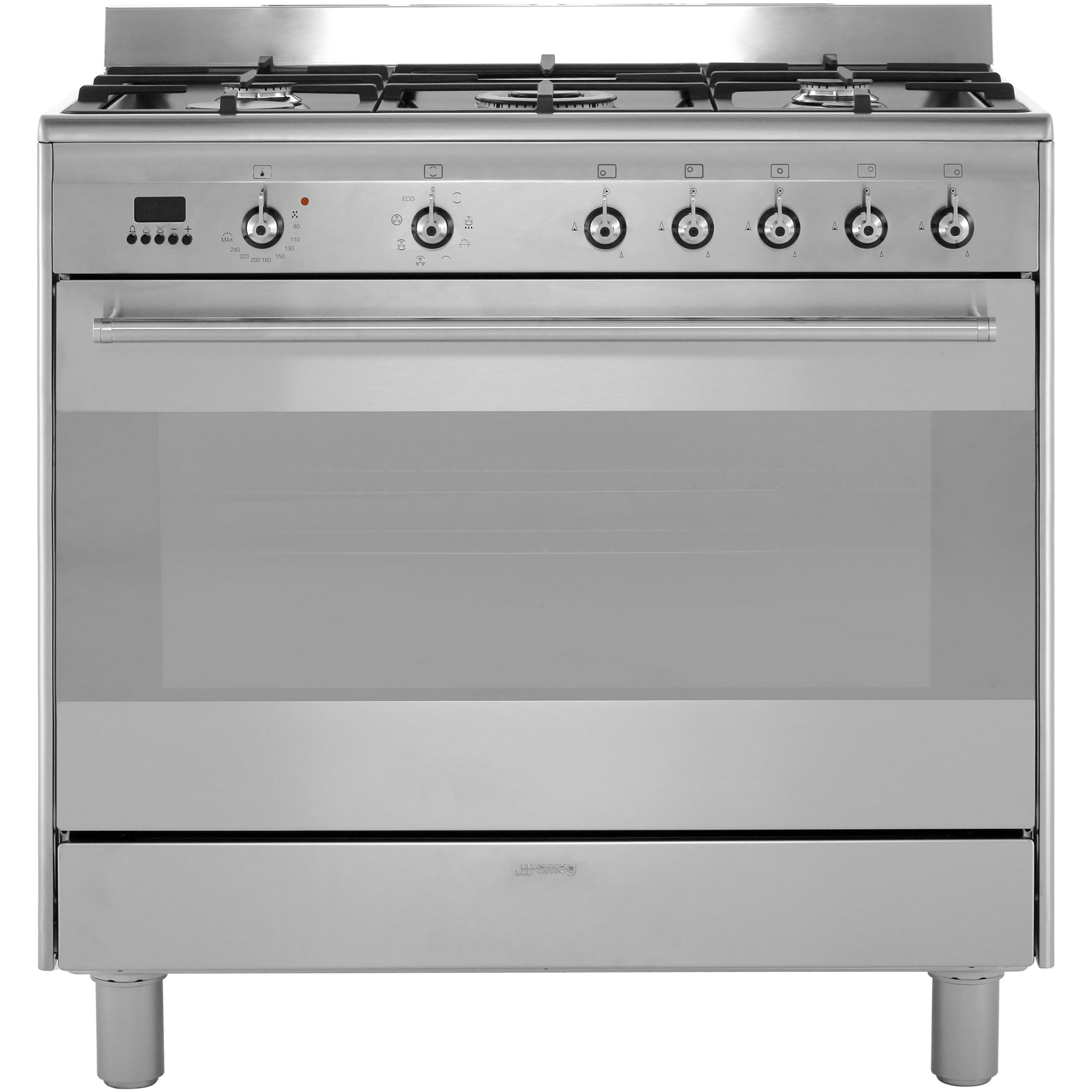 Smeg SUK91MFX9_SS Freestanding Electric & gas Range cooker with Gas Hob ...