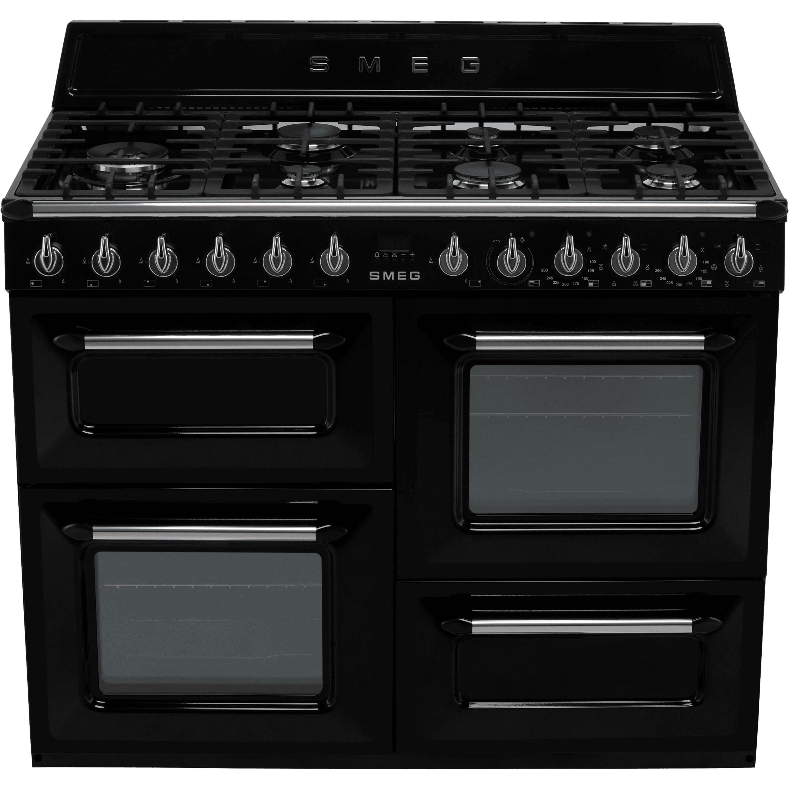 Smeg TR4110BL1 Freestanding Electric & gas Range cooker with Gas Hob - Black