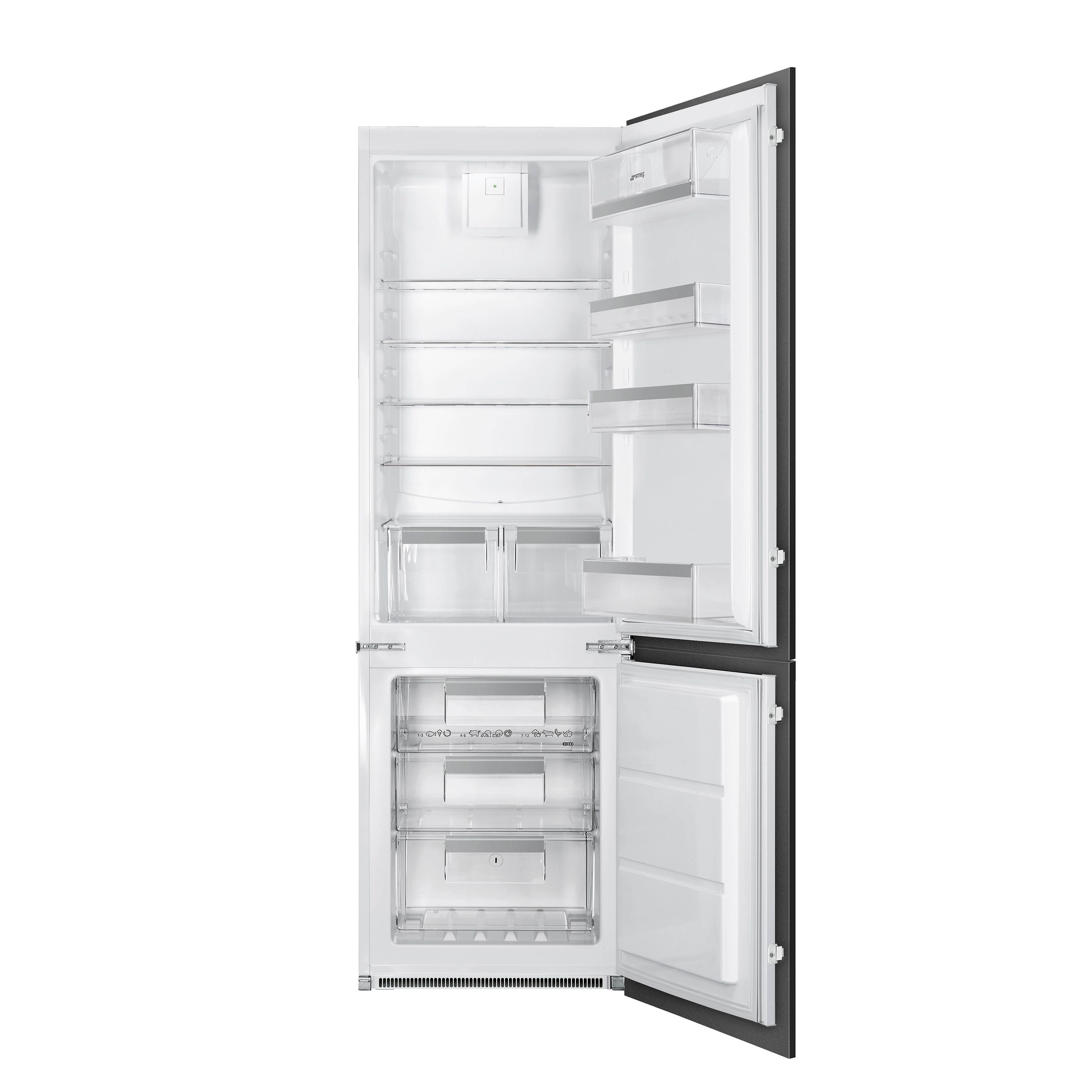 Smeg UKC8173N1F_WH 60:40 Built-in Frost free Fridge freezer - White