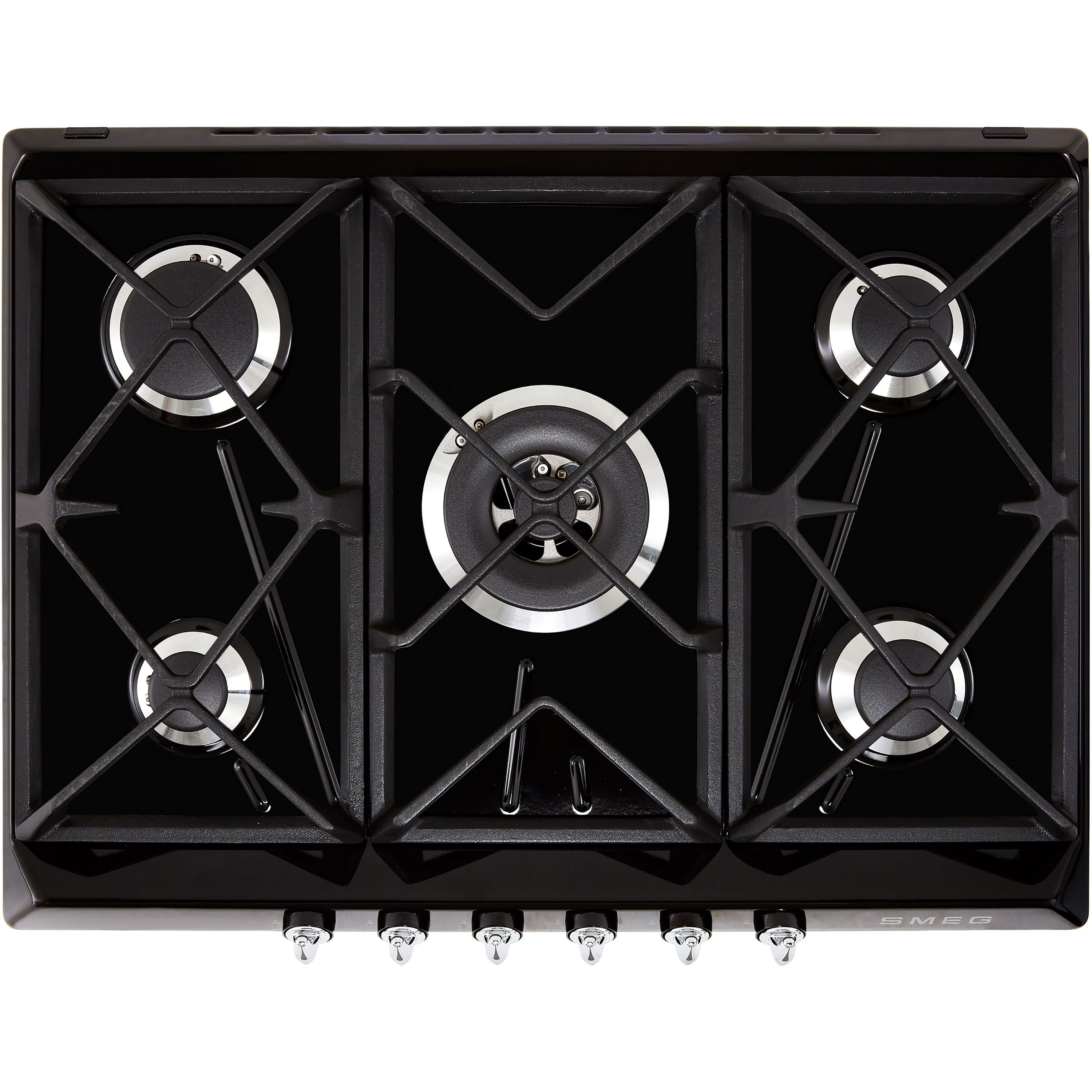 Smeg Victoria SR975NGH_BK 68.5cm Gas Venting Hob - Black