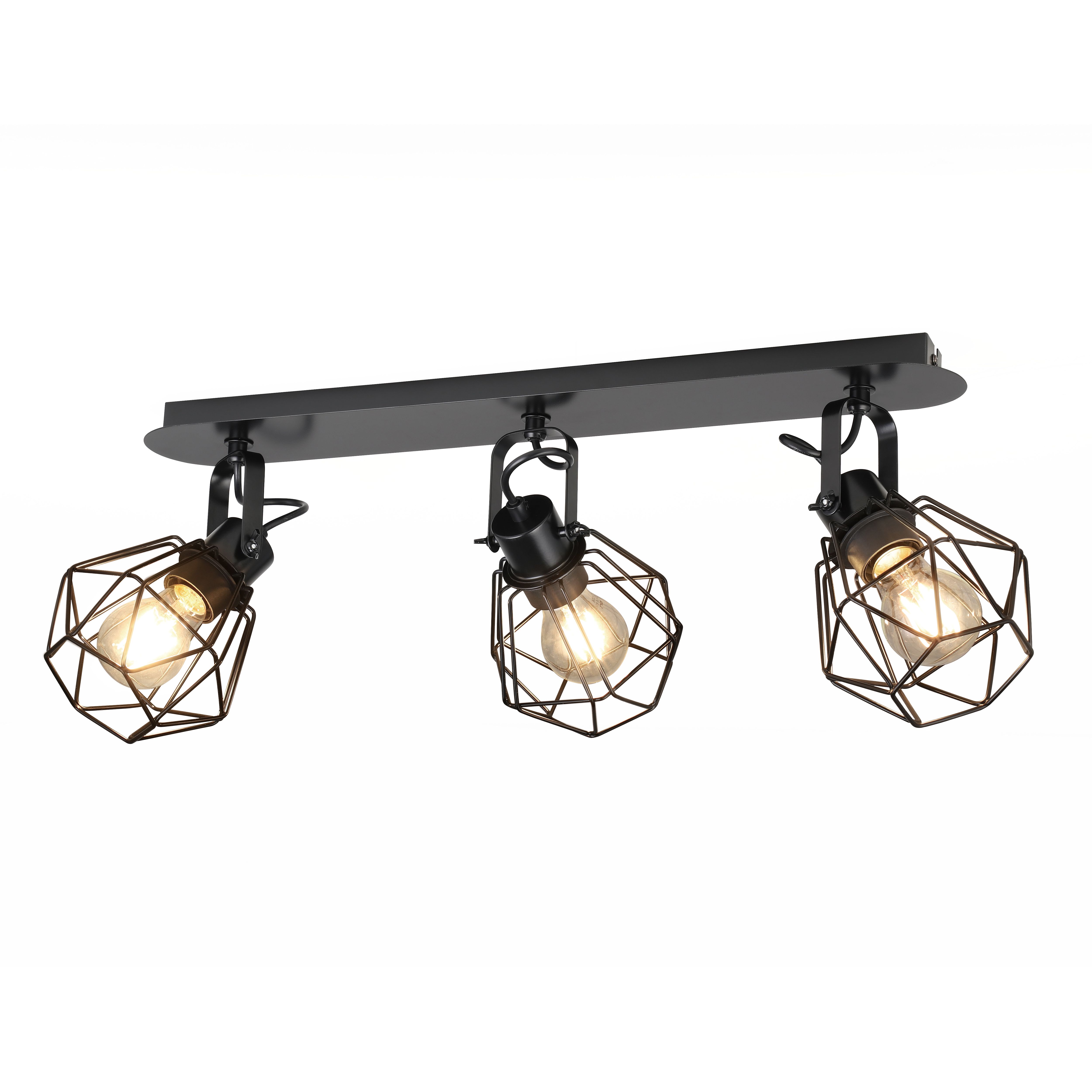 Smertrio Modern Matt Black 3 Light Spotlight