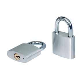 Smith & Locke Aluminium Open shackle Padlock (W)40mm, Pack of 2