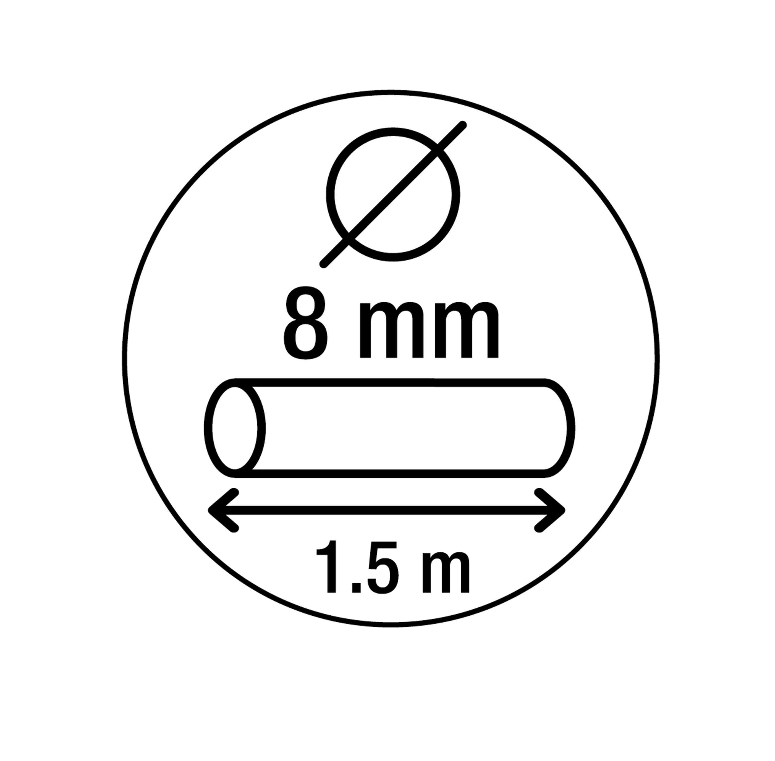 Smith & Locke Black Braided steel Bike, fence, gate & garden furniture Security cable, (L)1.5m (Dia)8mm