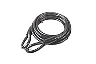 Smith & Locke Black Braided steel Security cable, (L)1.5m (Dia)8mm