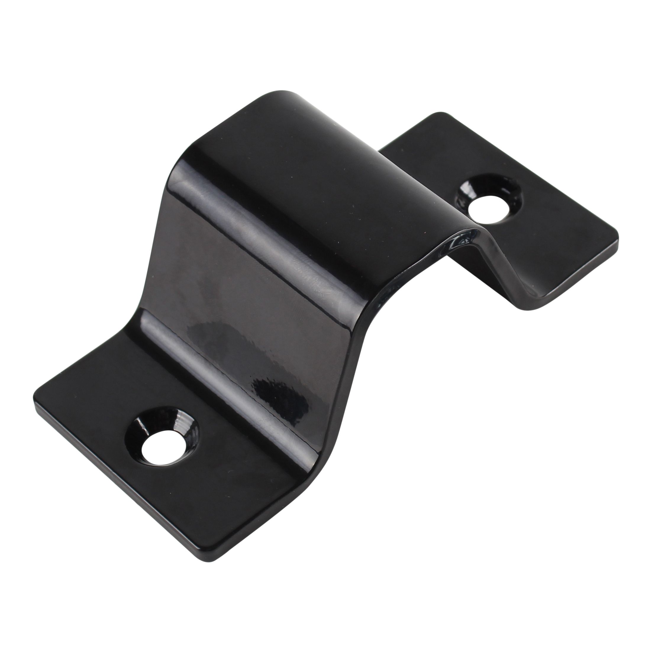 Smith & Locke Black Powder-coated Steel Ground & wall anchor (L)128mm (W)40mm