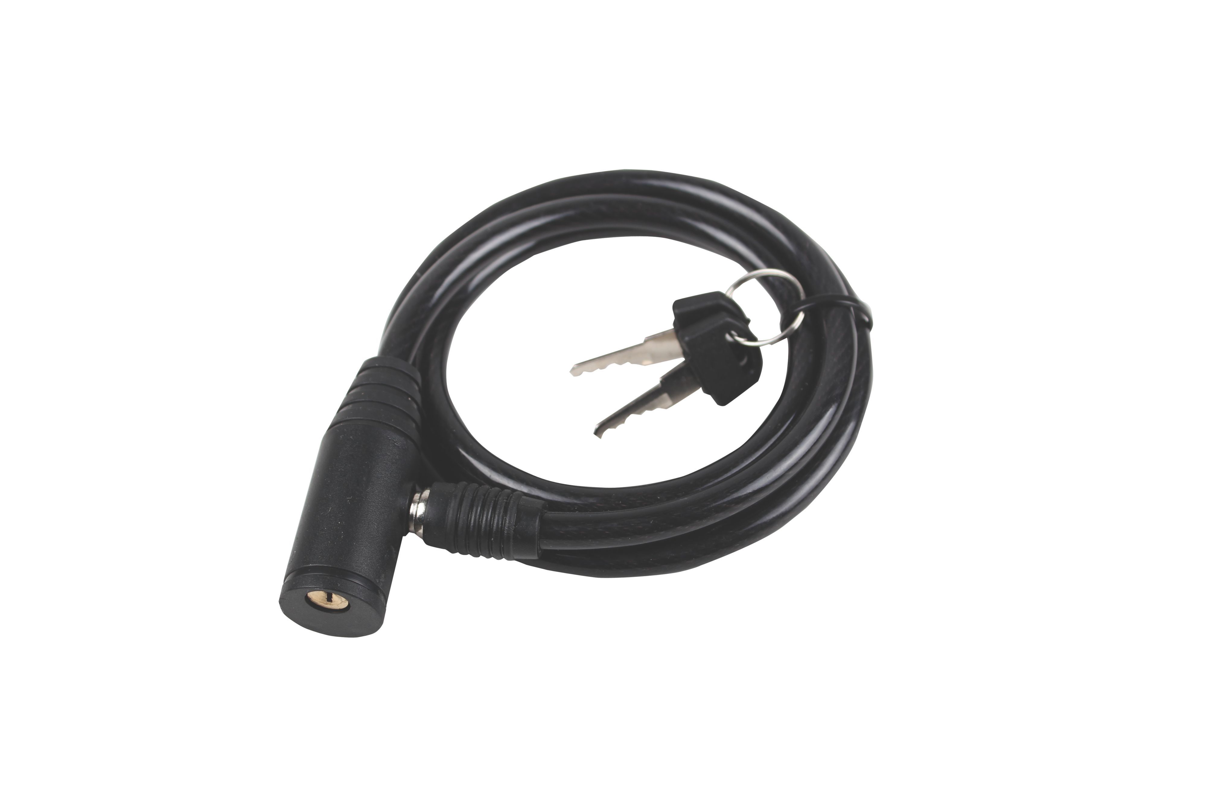 Smith & Locke Black Steel Cable lock (L)1.2m (Dia)8mm