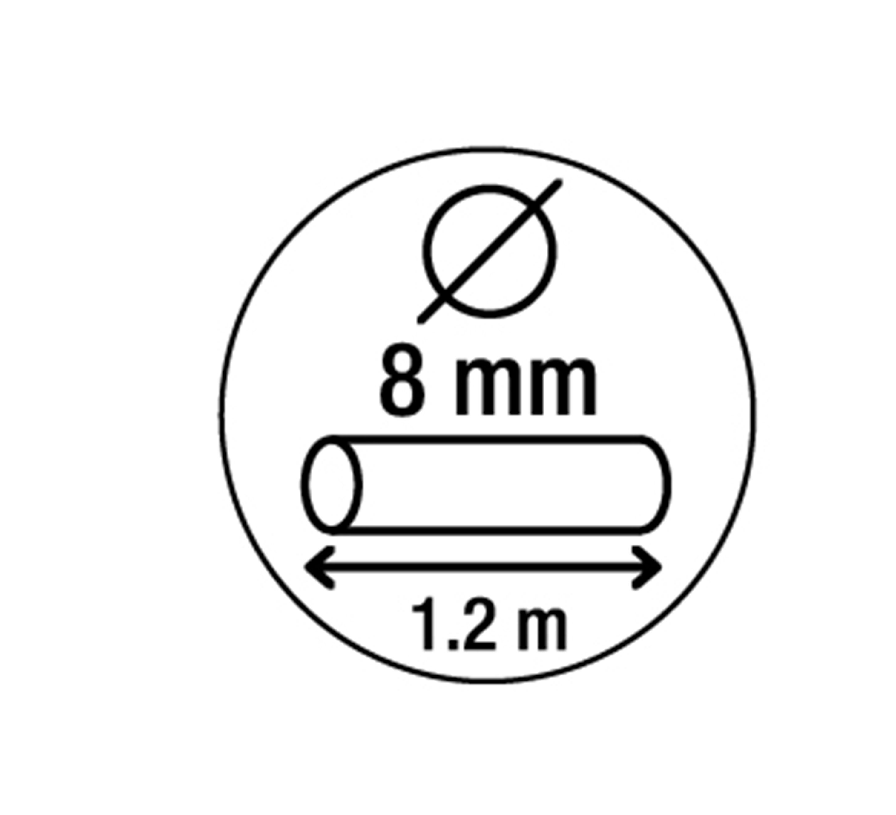 Smith & Locke Black Steel Cable lock (L)1.2m (Dia)8mm