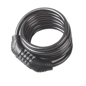 Smith & Locke Black Steel Combination Cable lock (L)1.8m