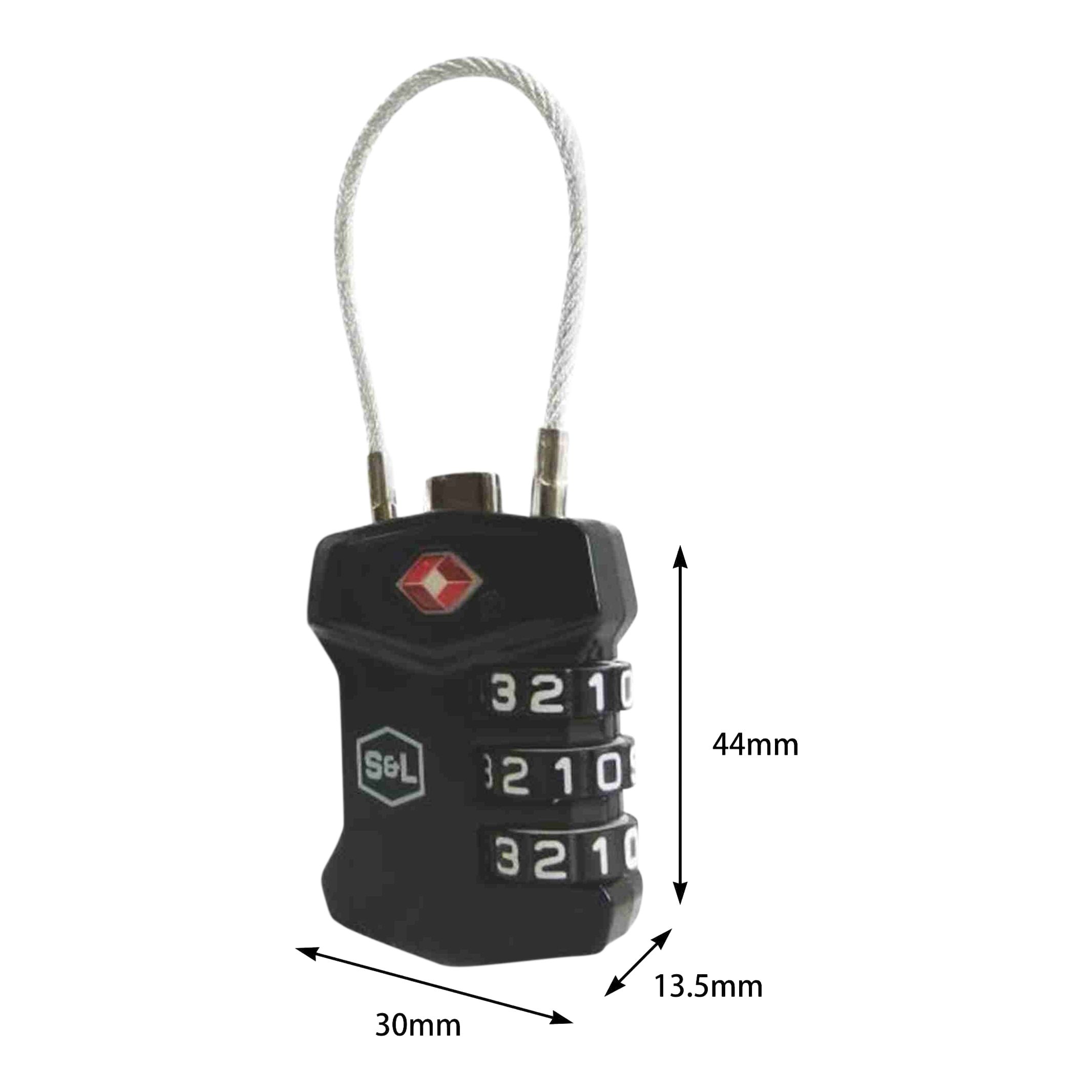 Smith & Locke Black Zinc alloy Resettable combination Closed shackle Padlock (H)86.5mm (W)32mm