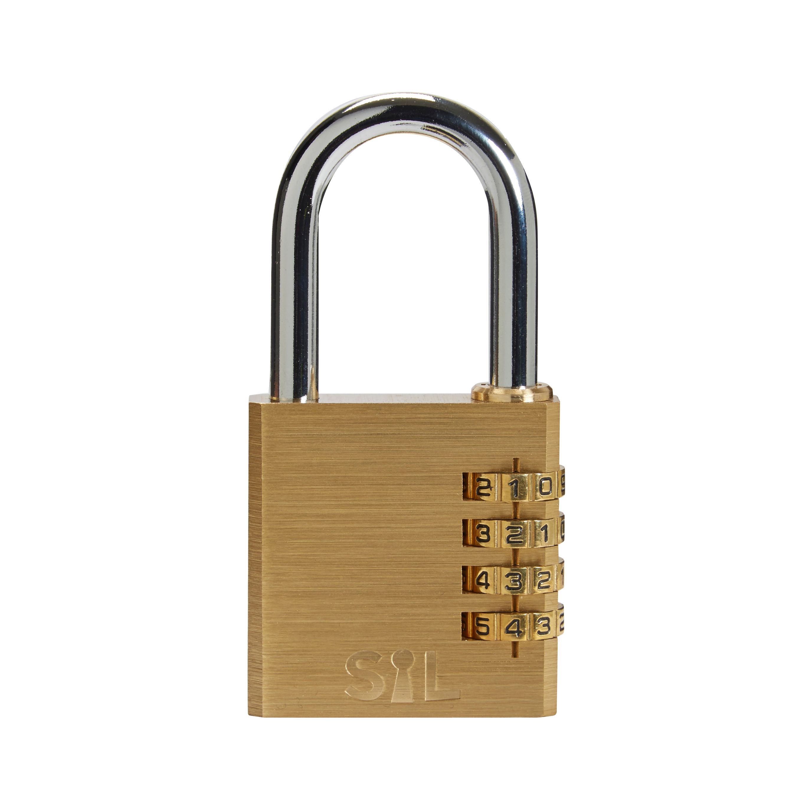 Smith & Locke Brass Combination Padlock (H)51mm (W)50mm