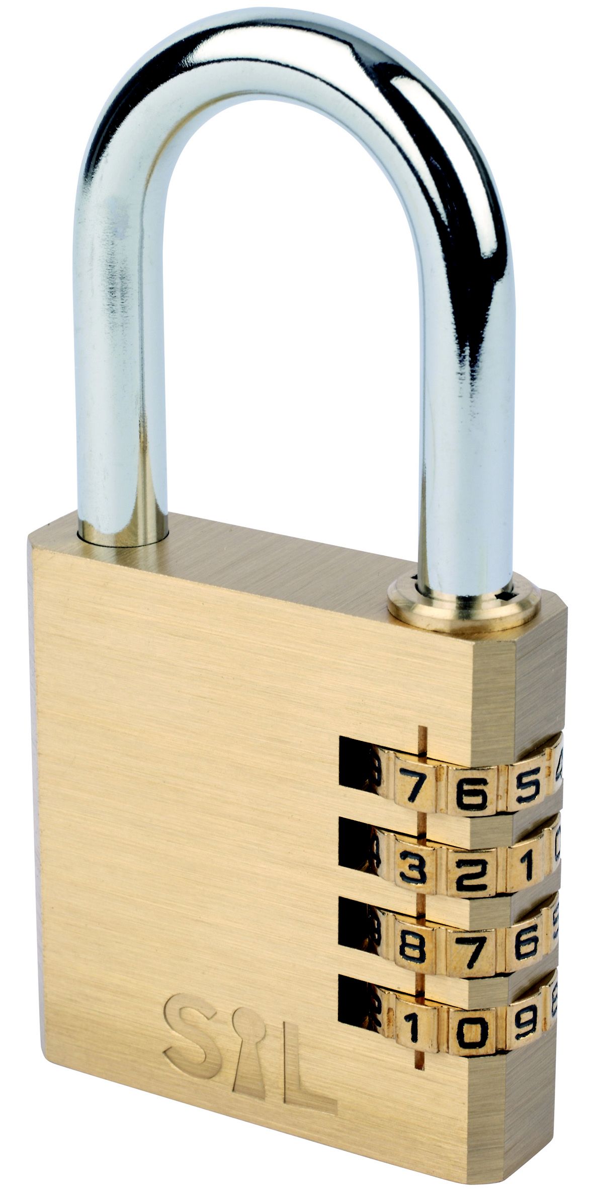 Smith & Locke Brass Combination Padlock (H)51mm (W)50mm
