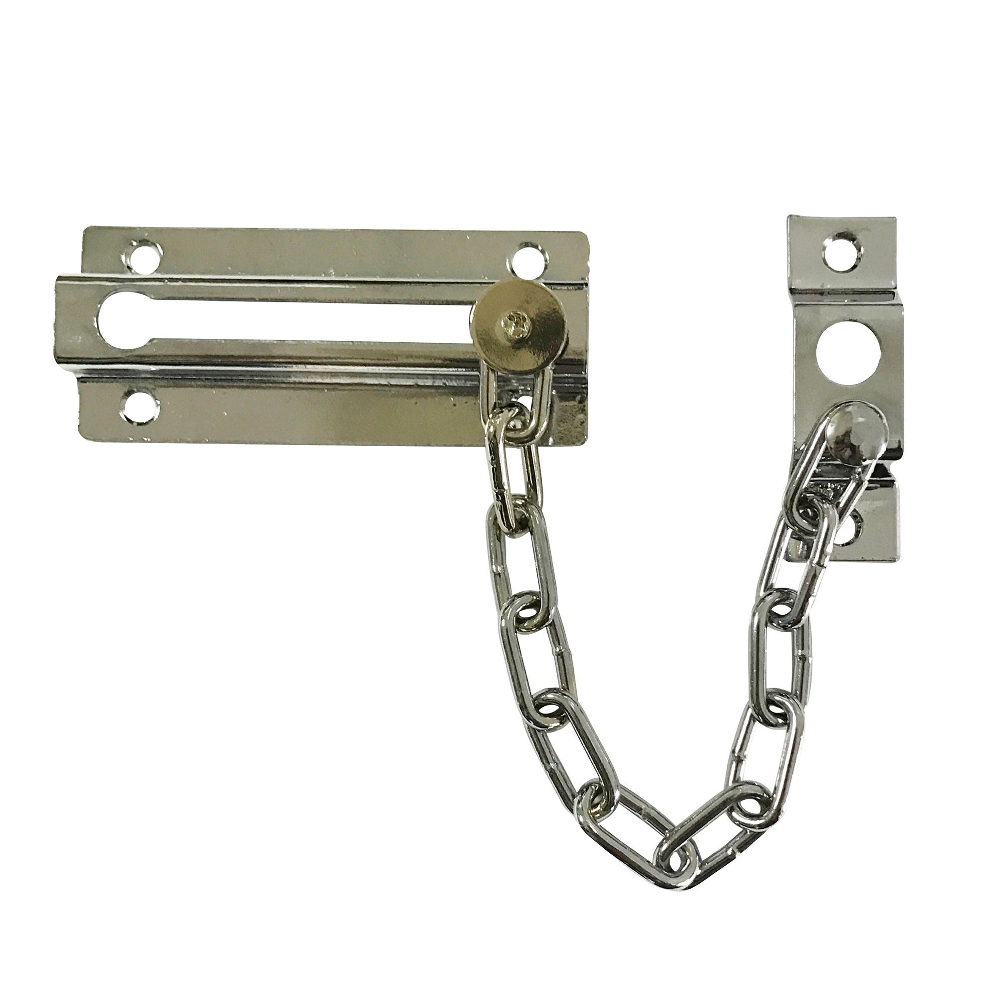 Smith & Locke Chrome effect Steel Door chain, (L)195mm