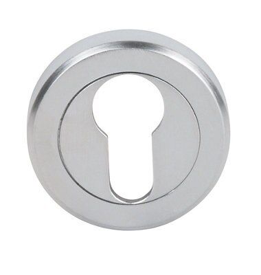 Smith & Locke Chrome effect Zinc alloy Door escutcheon (Dia)50mm