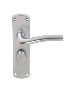 Smith & Locke Cuatro Chrome effect Zinc alloy WC Door handle (L)109mm ...