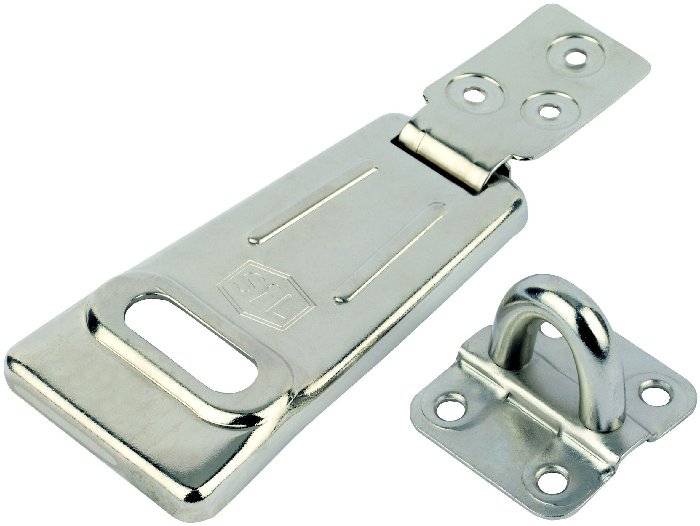 Smith & Locke Galvanised Steel Hasp & staple, (L)90mm (W)38mm