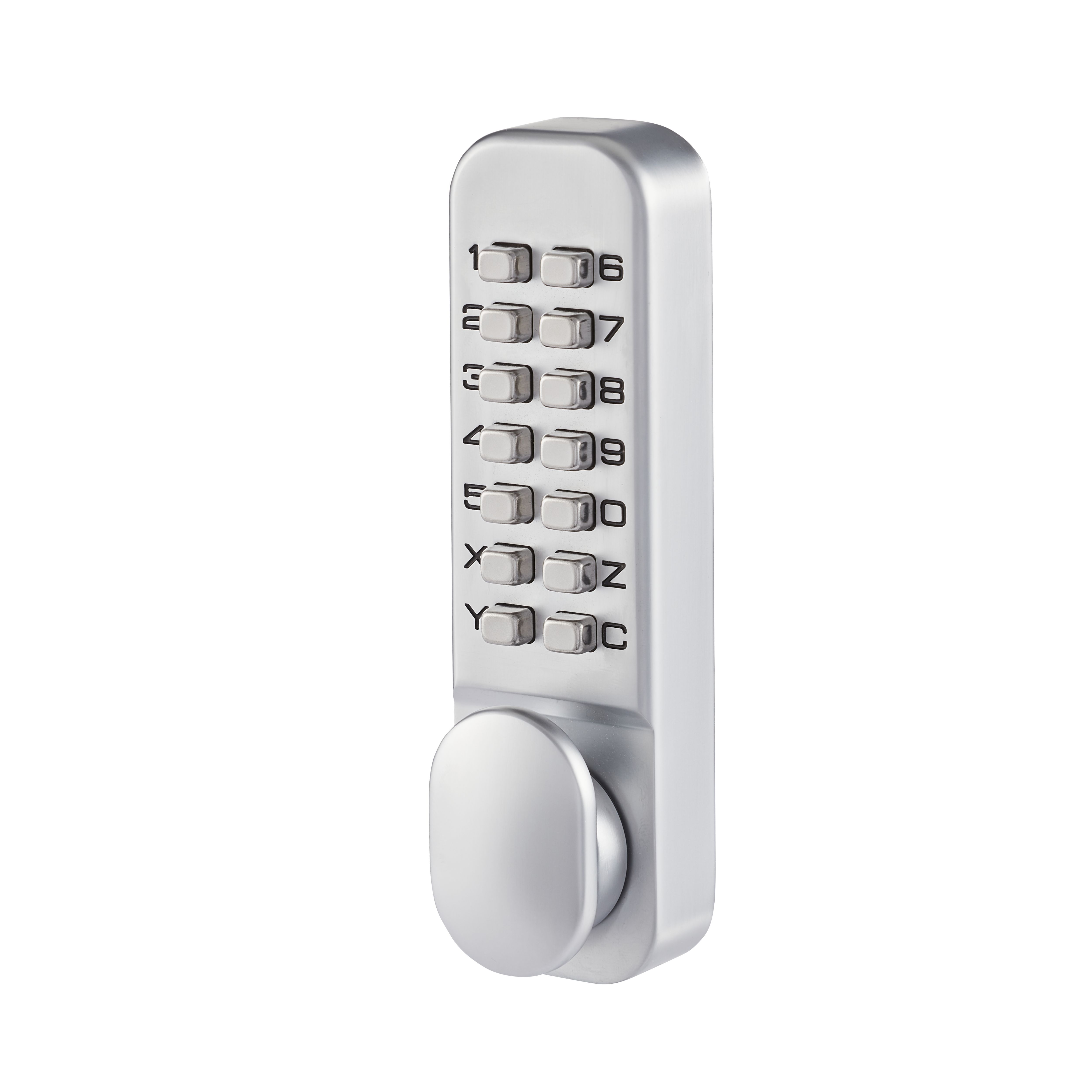Smith & Locke Grey Push-button lock