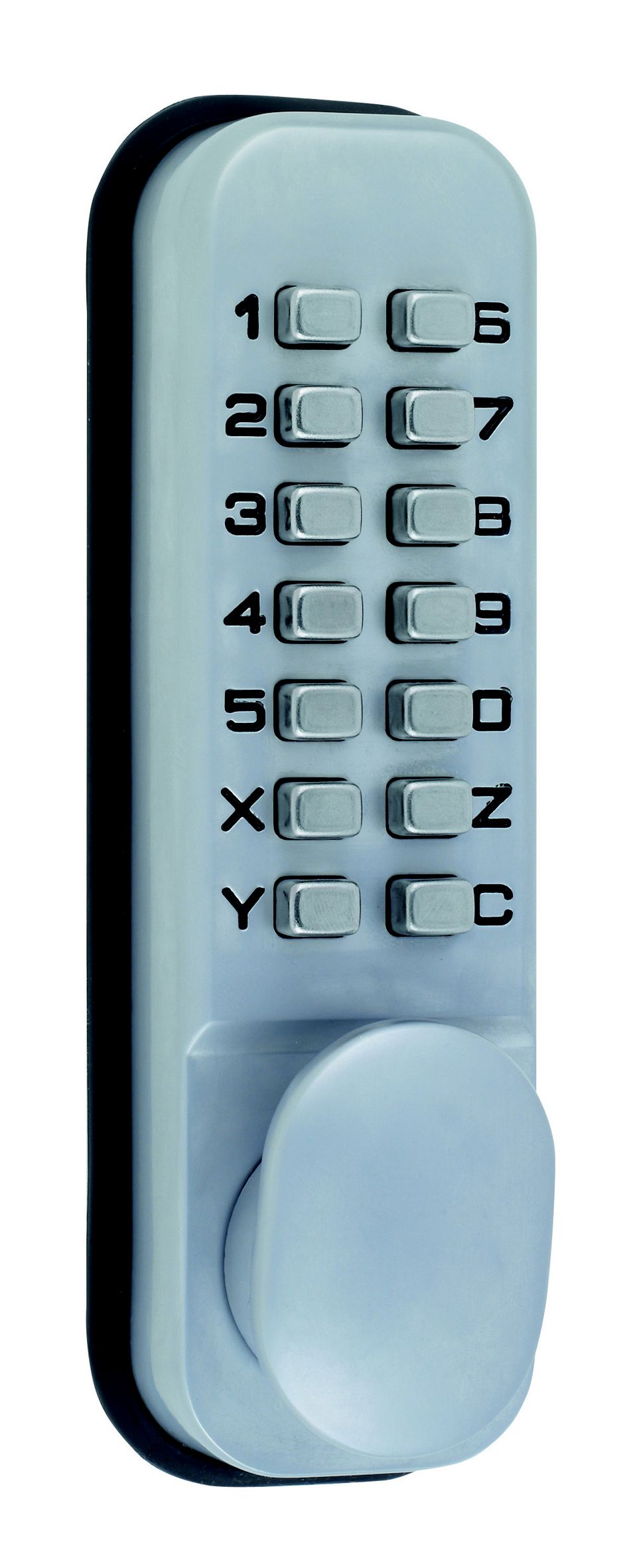 Smith & Locke Grey Push-button lock