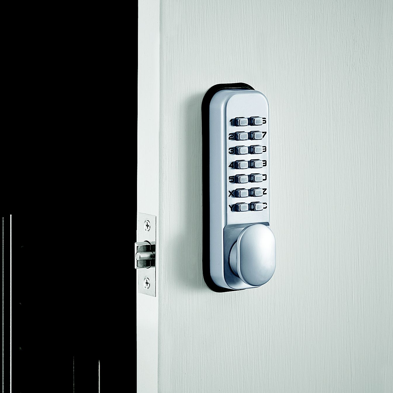 Smith & Locke Grey Push-button lock