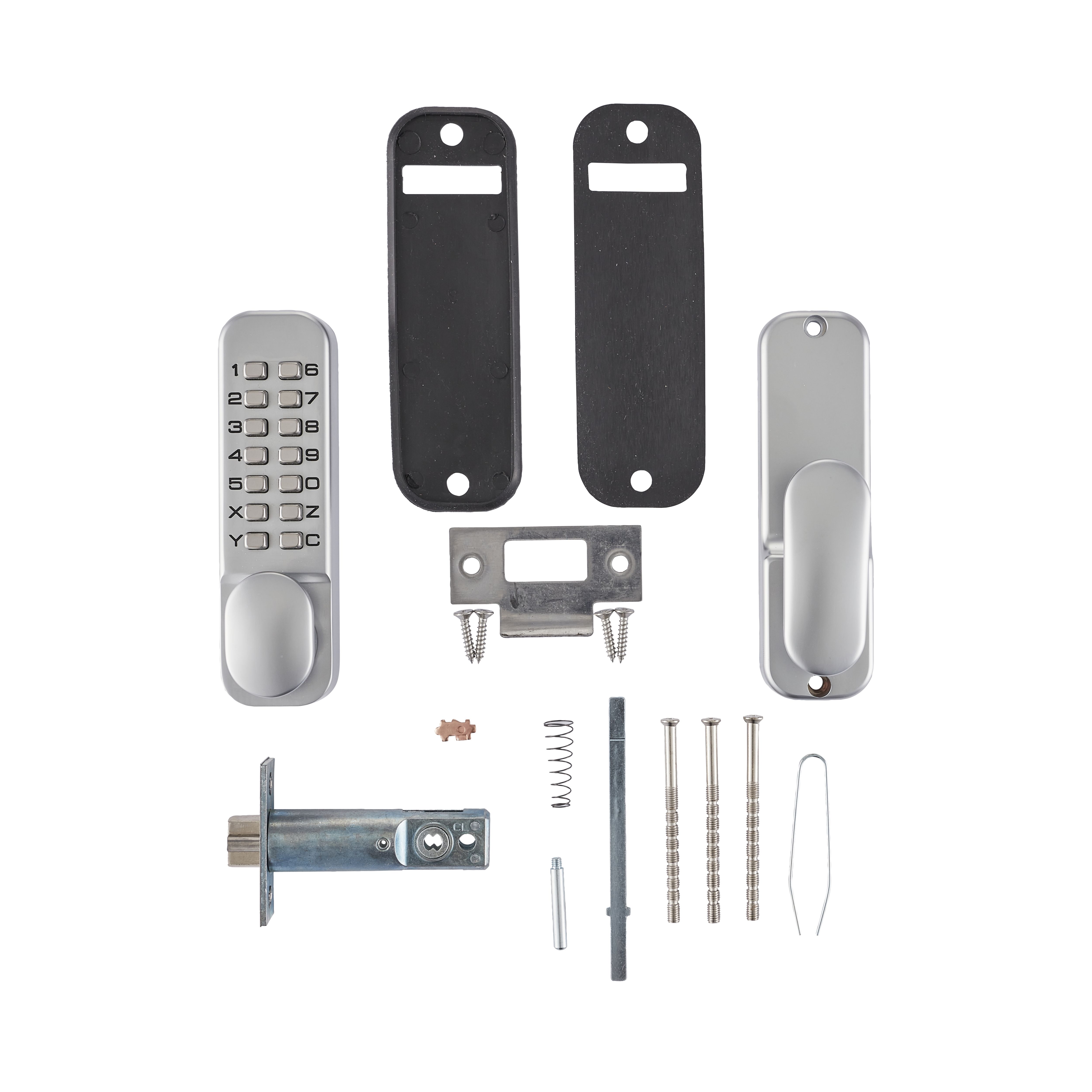 Smith & Locke Grey Push-button lock