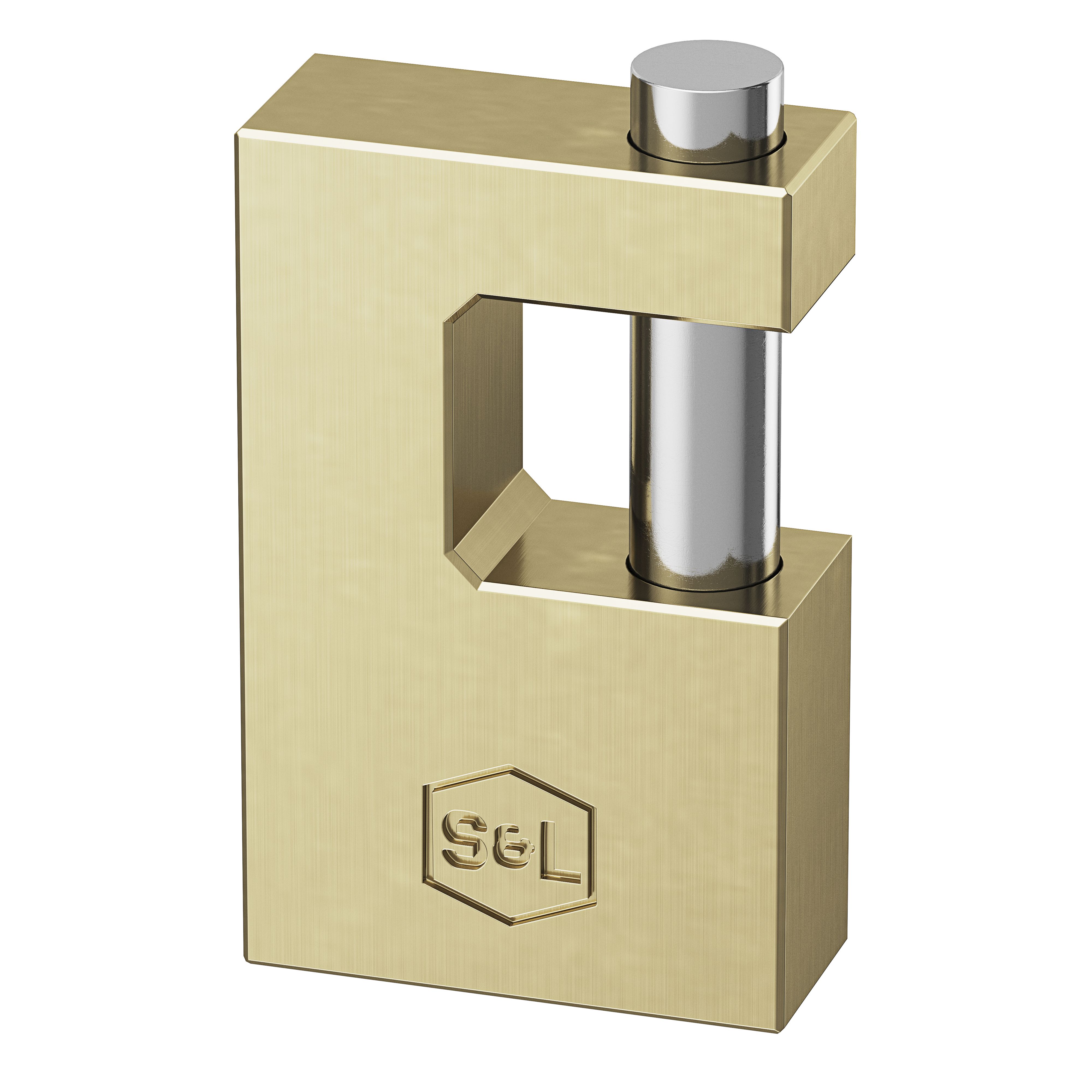 Smith & Locke Heavy duty Block Brass Closed shackle Padlock (W)90mm