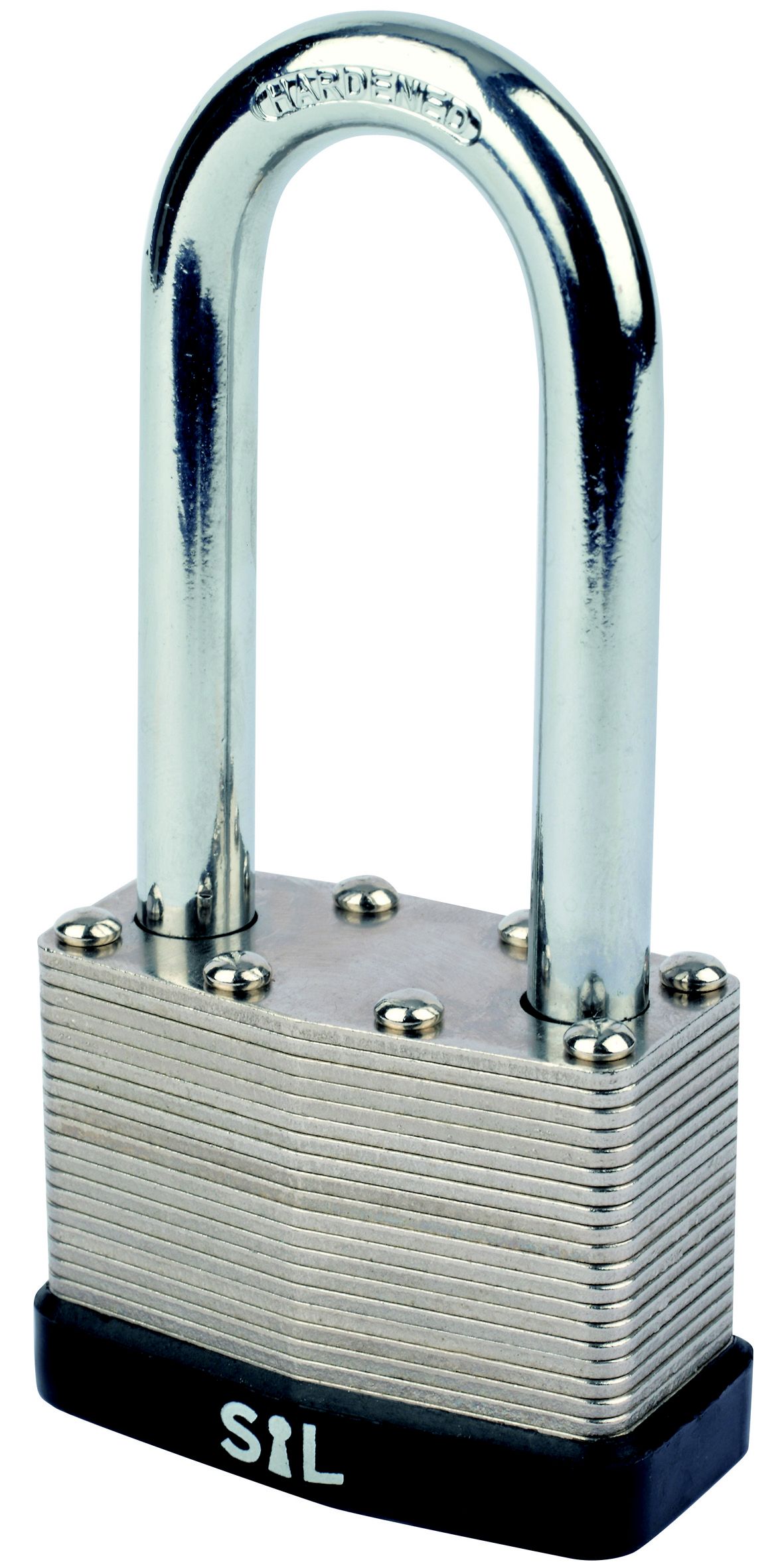 Smith Locke Laminated Steel Black Long Open shackle Padlock