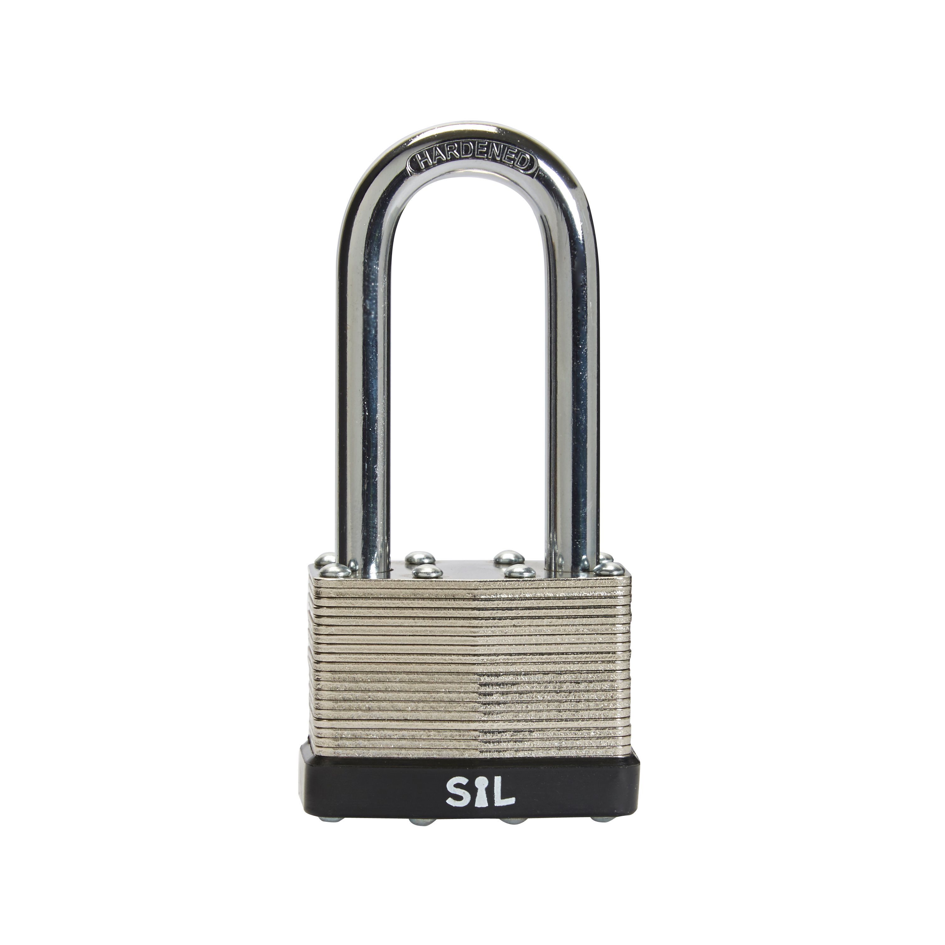 Smith Locke Laminated Steel Black Long Open shackle Padlock (W)50mm