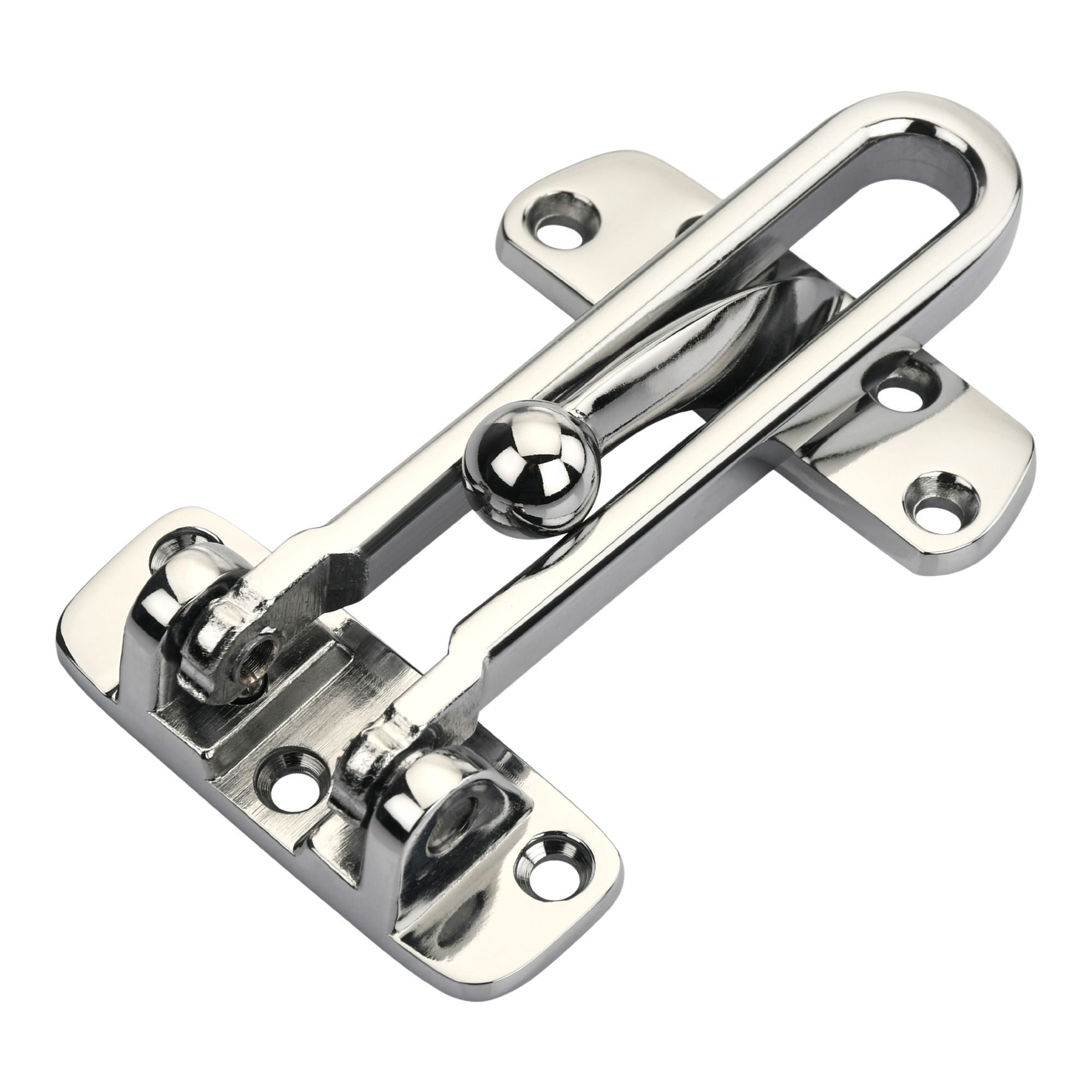 Smith & Locke Polished Chrome effect Zinc alloy Door guard, (L)107mm