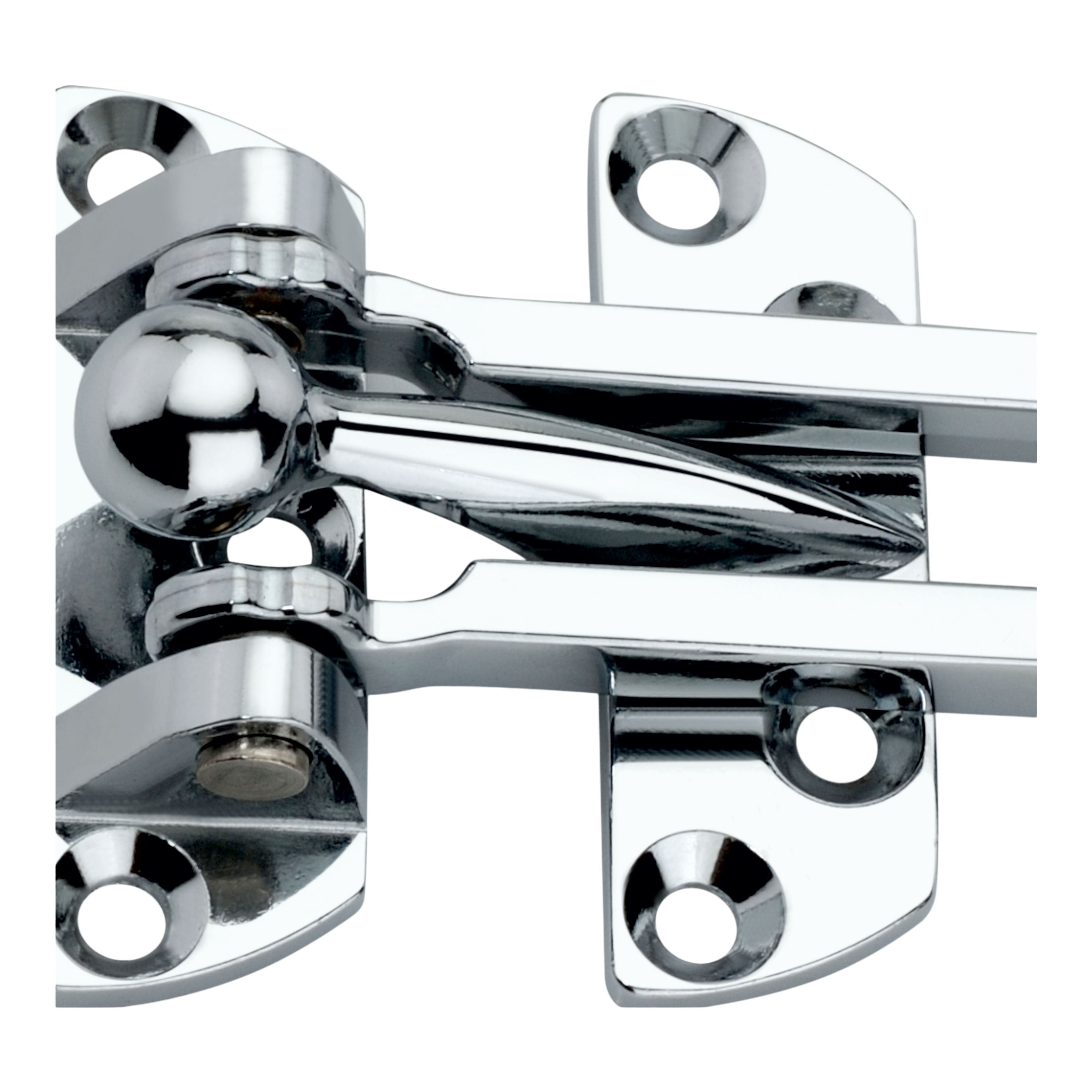 Smith & Locke Polished Chrome effect Zinc alloy Door guard, (L)107mm
