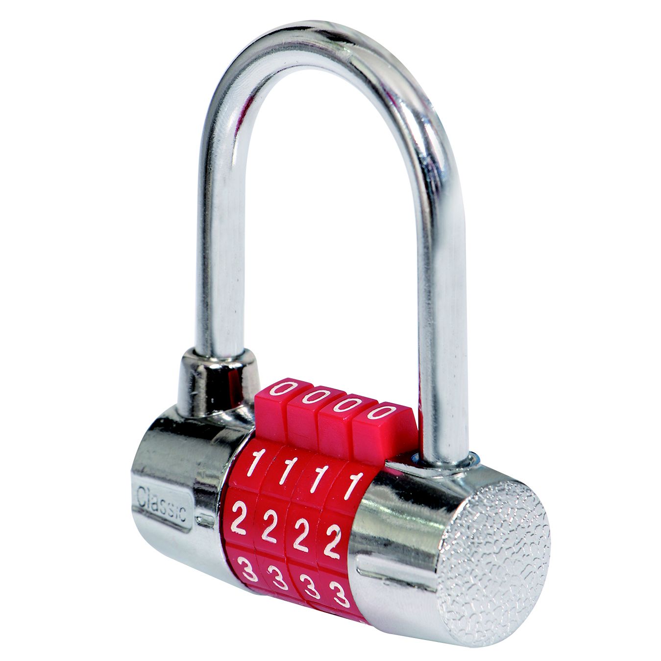 Smith & Locke Red Zinc alloy Combination Padlock (H)25mm (W)63mm