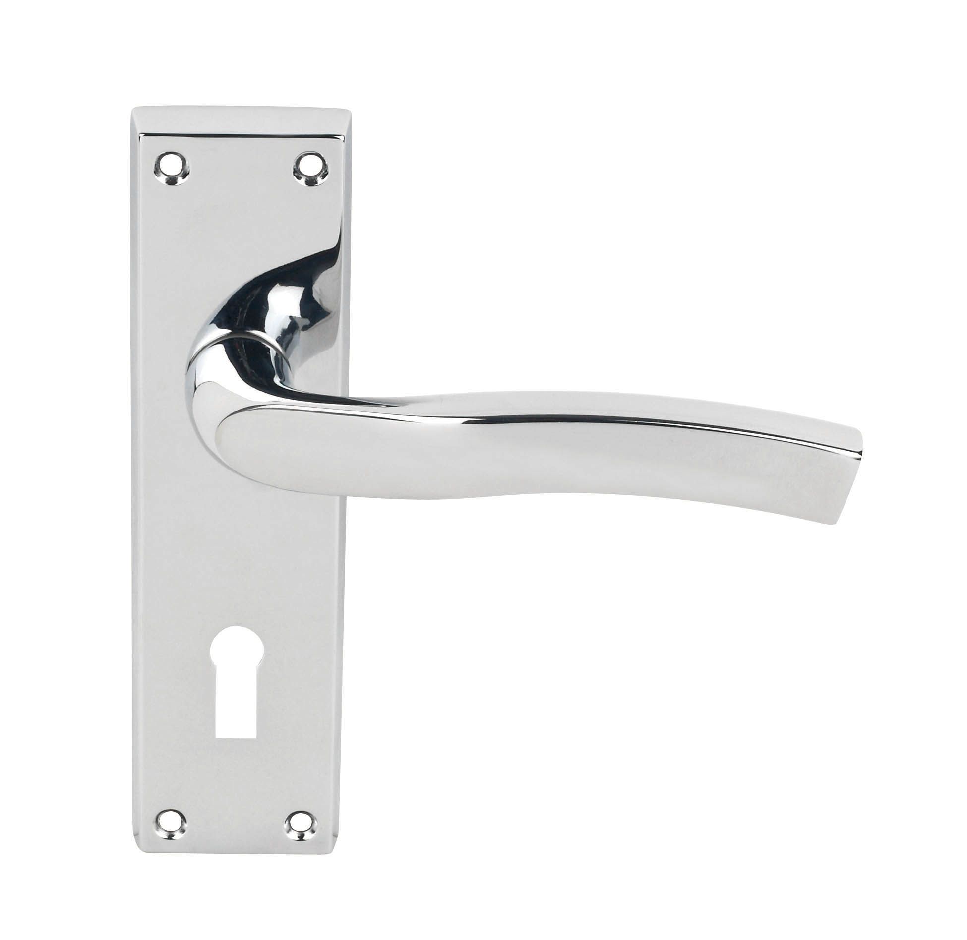 Smith & Locke Titan Polished Chrome effect Zinc alloy Lock Door handle