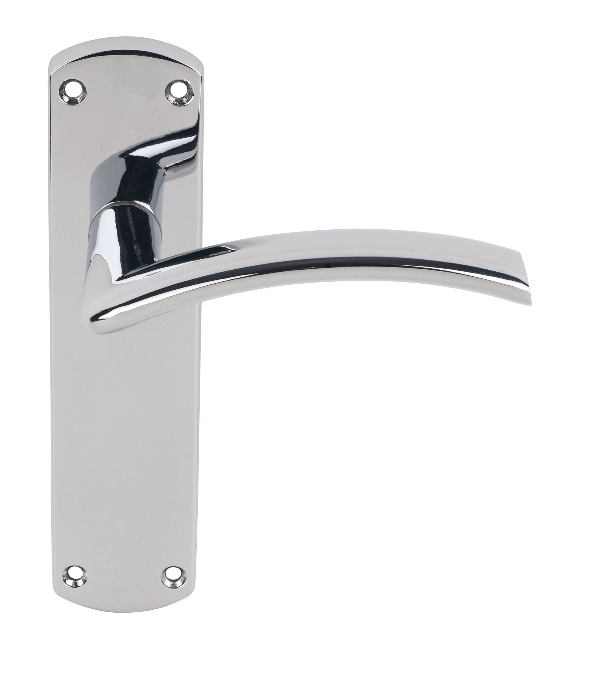 Smith & Locke Tres Polished Chrome effect Zinc alloy Latch Door handle