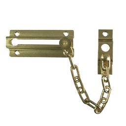 Smith & Locke TT4001 Polished Brass effect Steel Door chain, (L)195mm